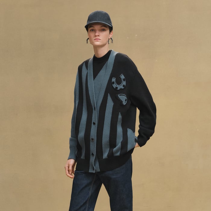 Noir Long-sleeve Long Cardigan