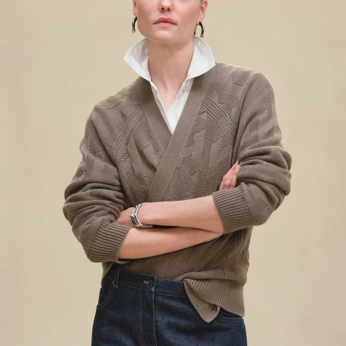 "H" Long-sleeve Cardigan
