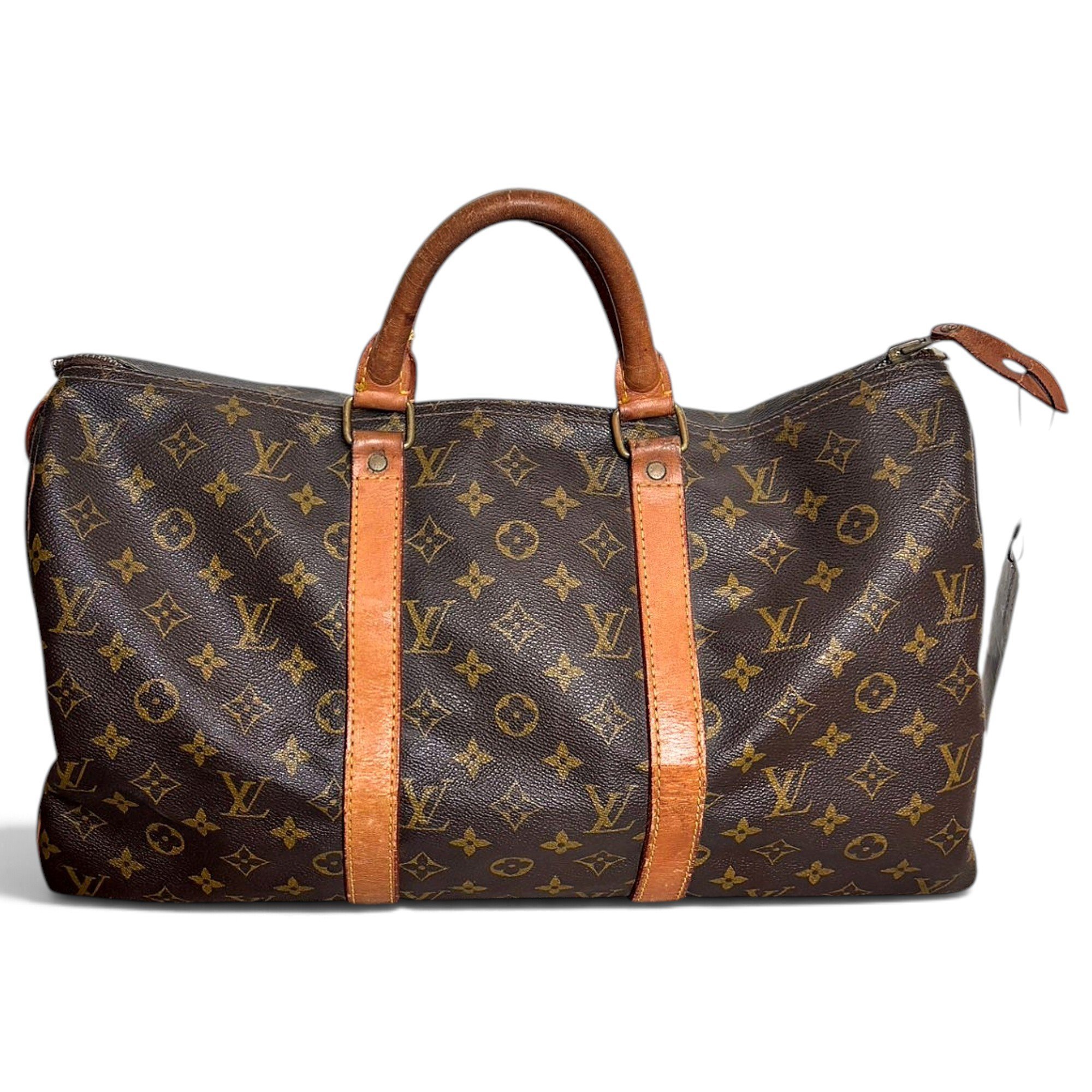 Keepall leather travel bag