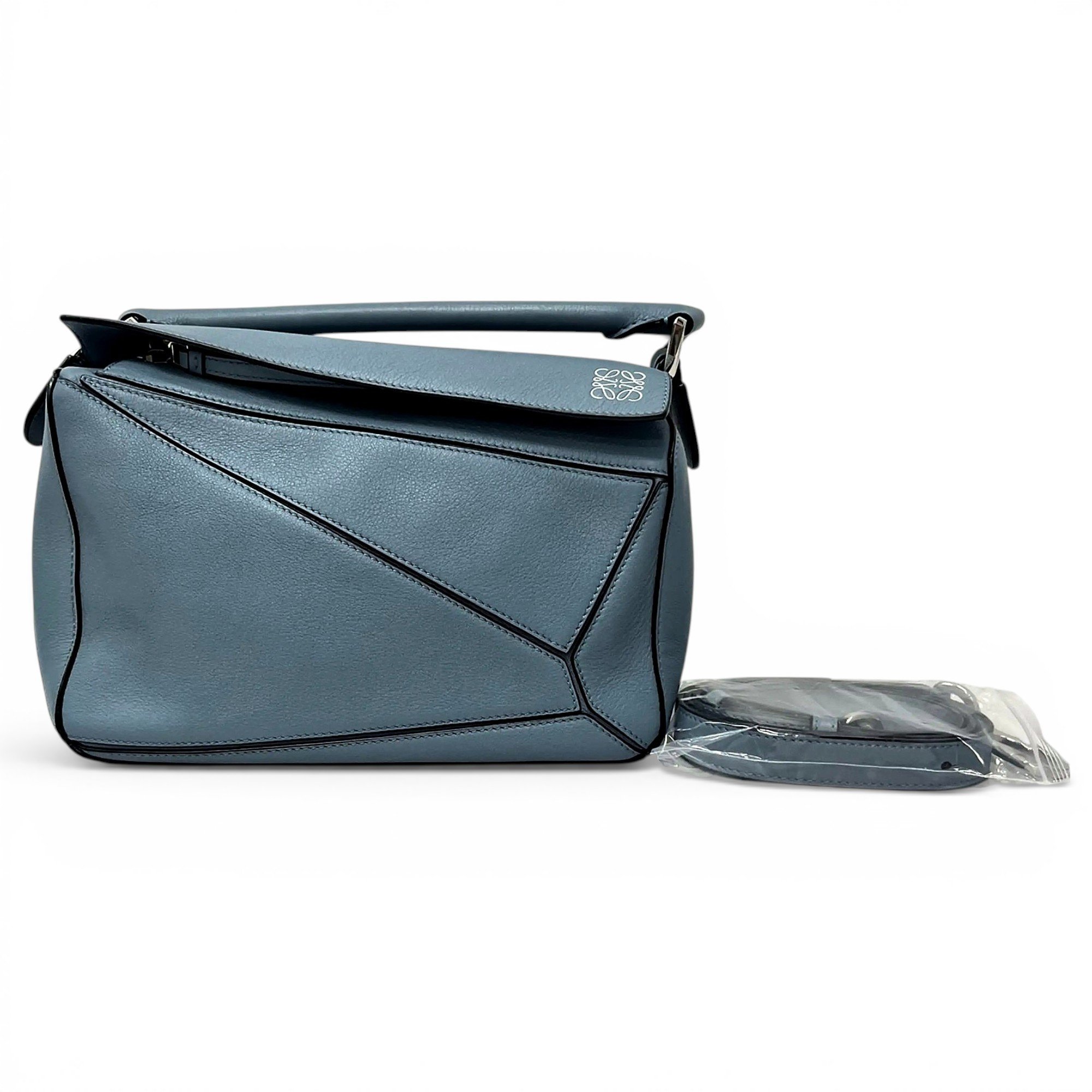 Puzzle leather crossbody bag