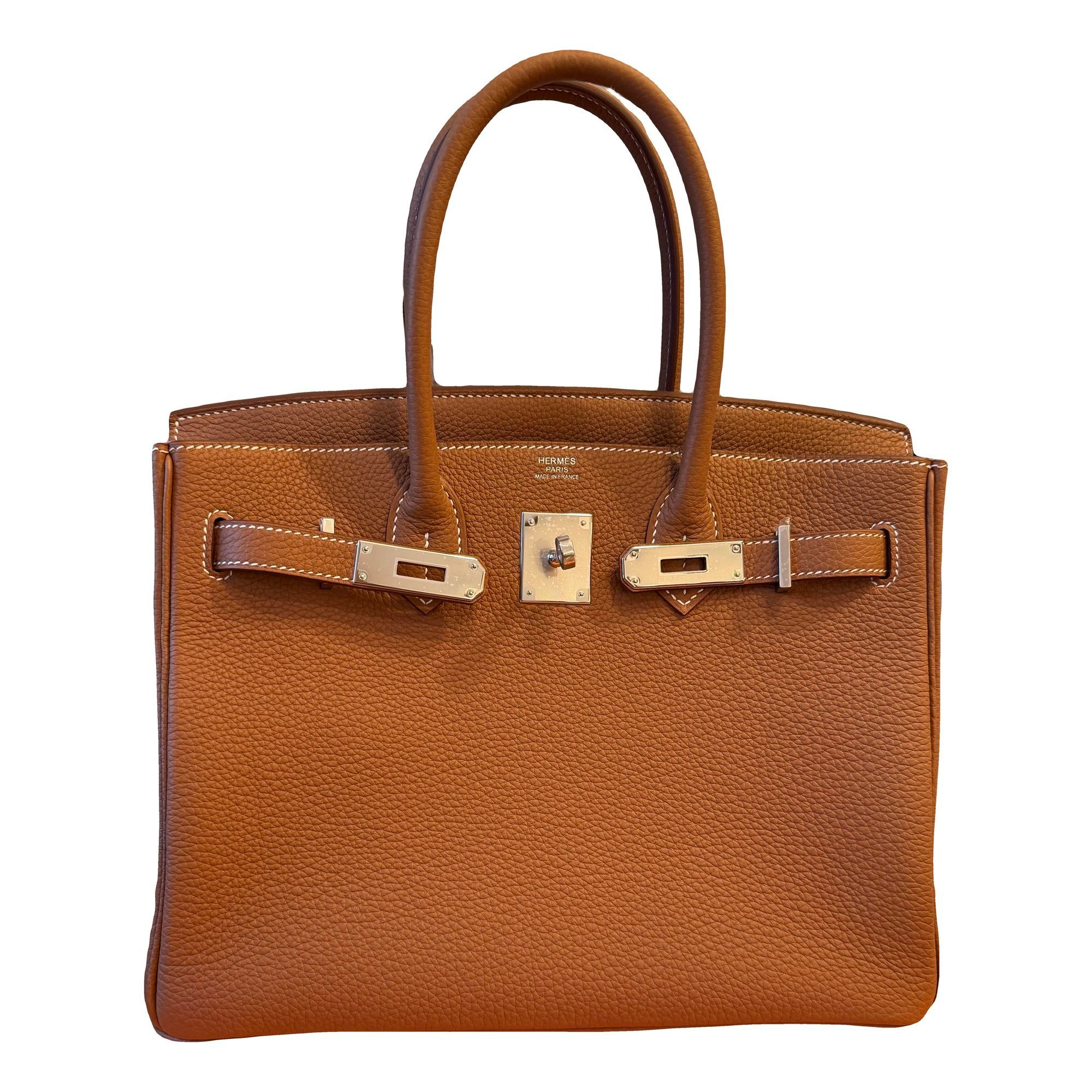 Hermes Birkin 30 Handbag Gold Togo Leather 2025