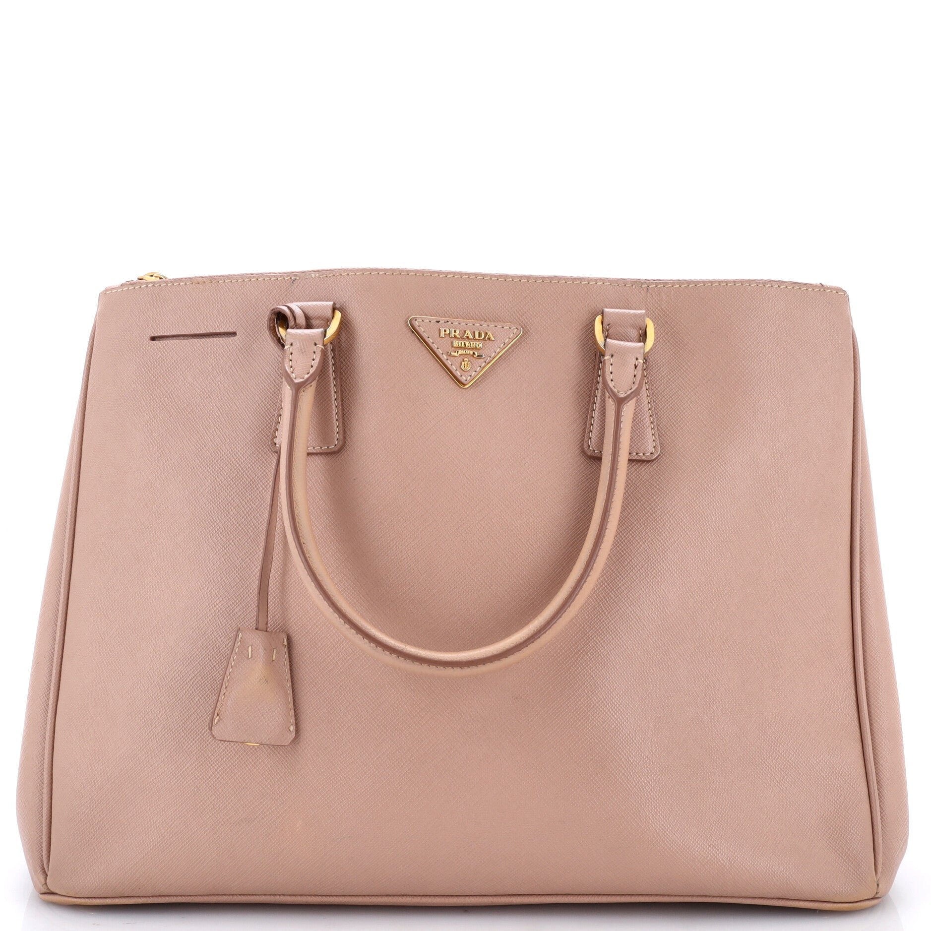 Double Zip Lux Tote Saffiano Leather Large