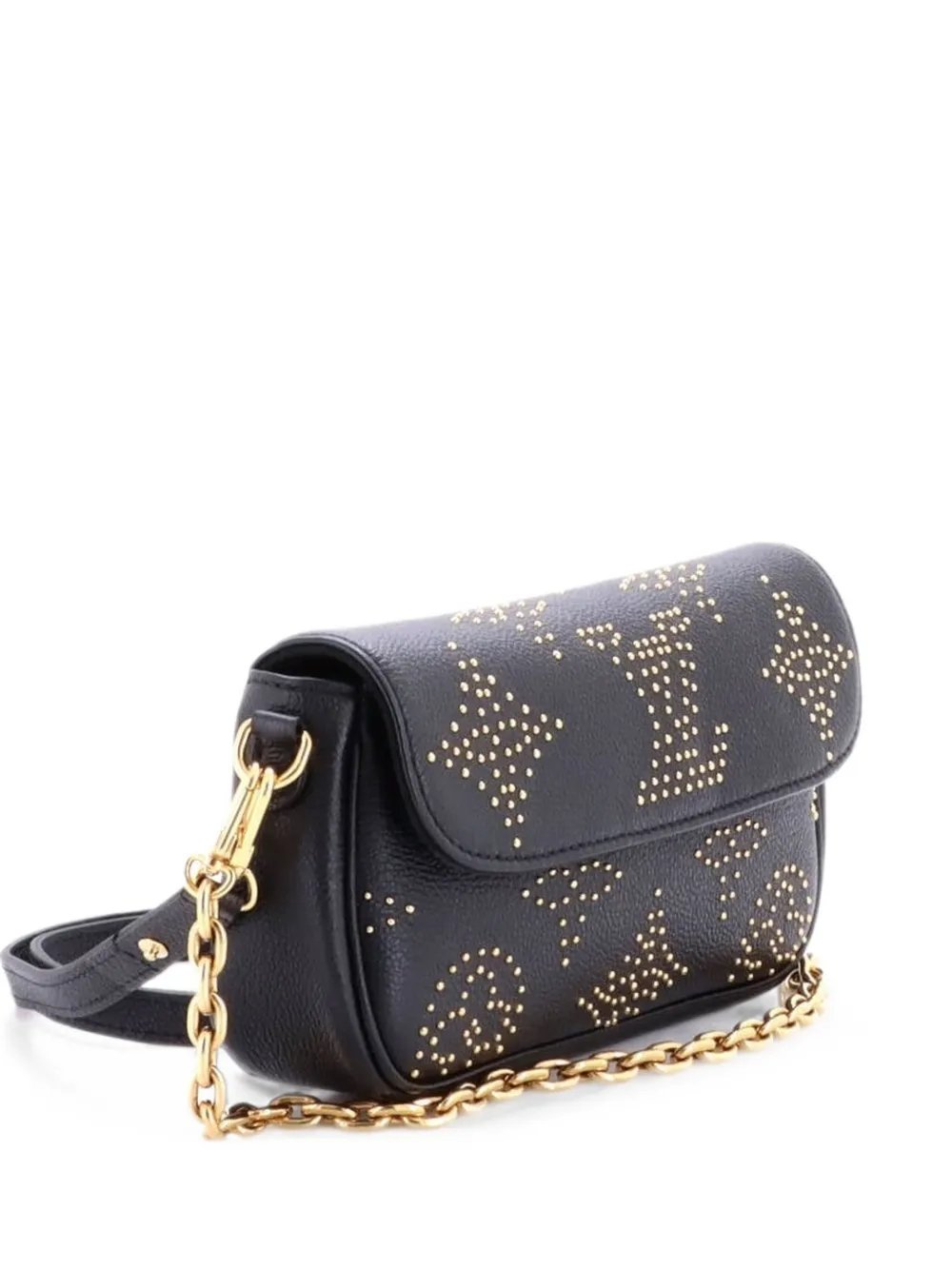 Ivy Wallet on Chain Studded Leather crossbody bag