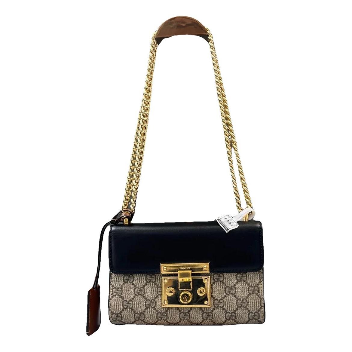 Padlock leather mini bag
