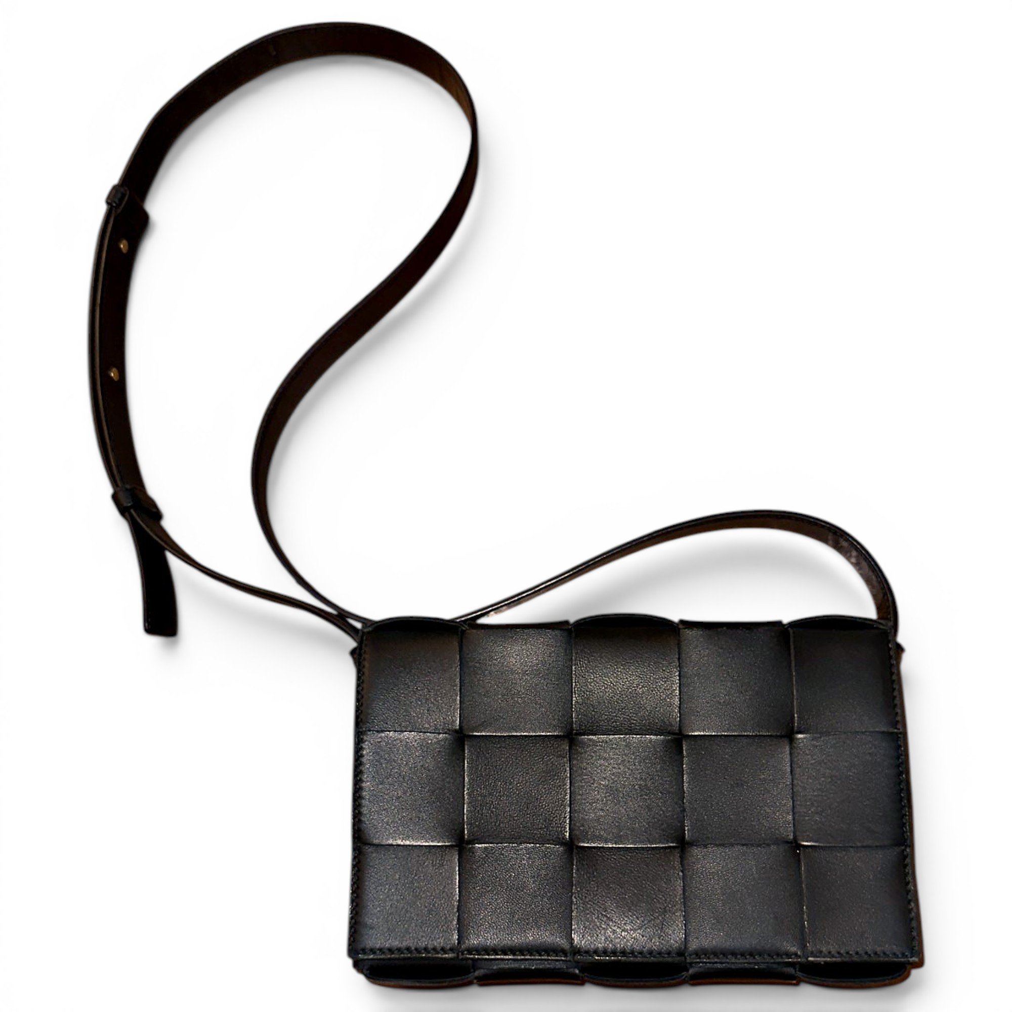 Cassette leather crossbody bag