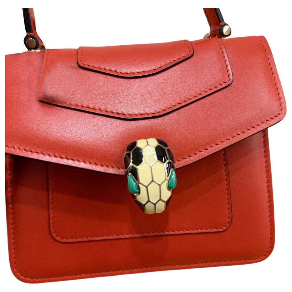 Serpenti leather handbag