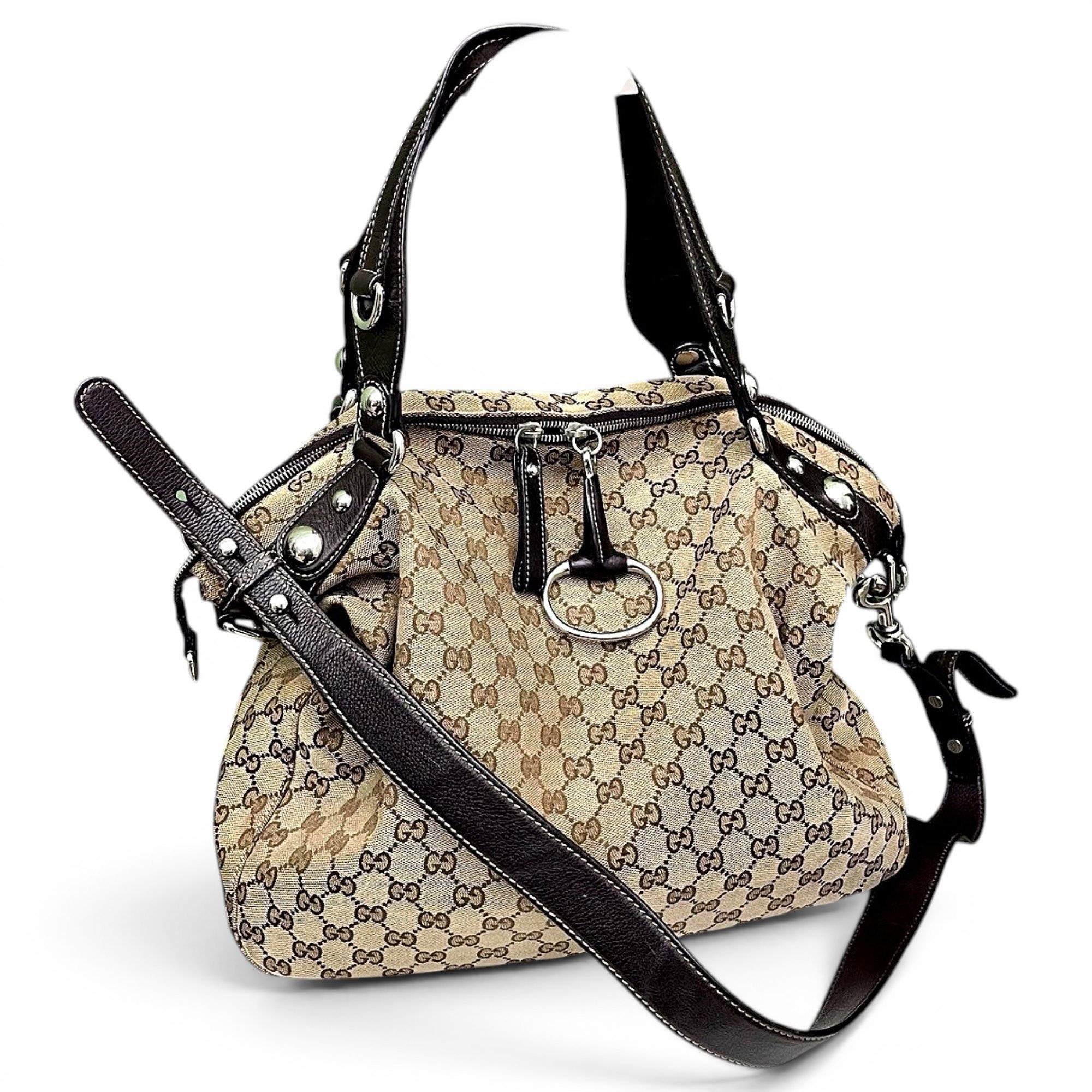 Gucci B cloth handbag
