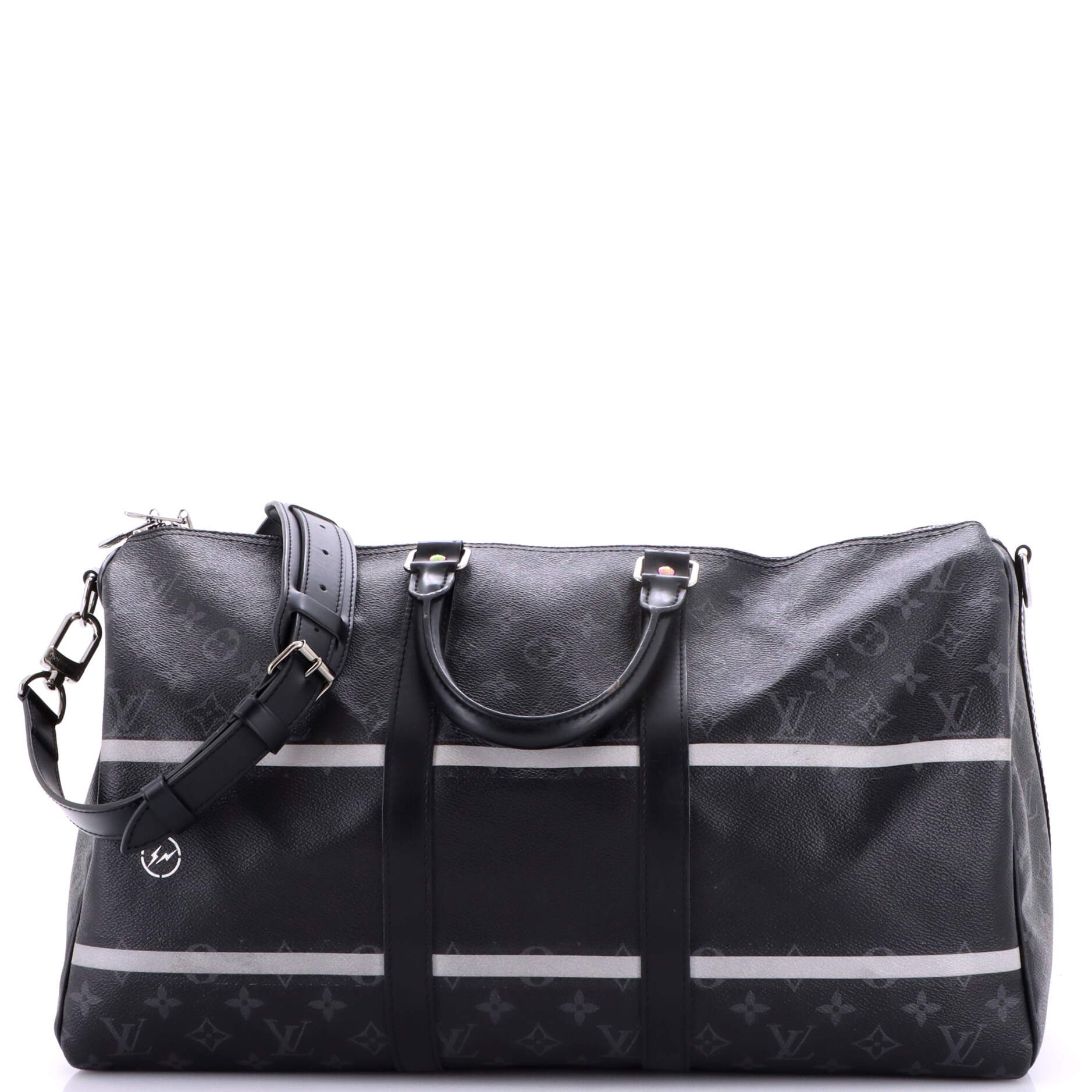 Louis Vuitton Keepall Bandouliere Bag Flash Fragment Monogram Eclipse Canvas 45