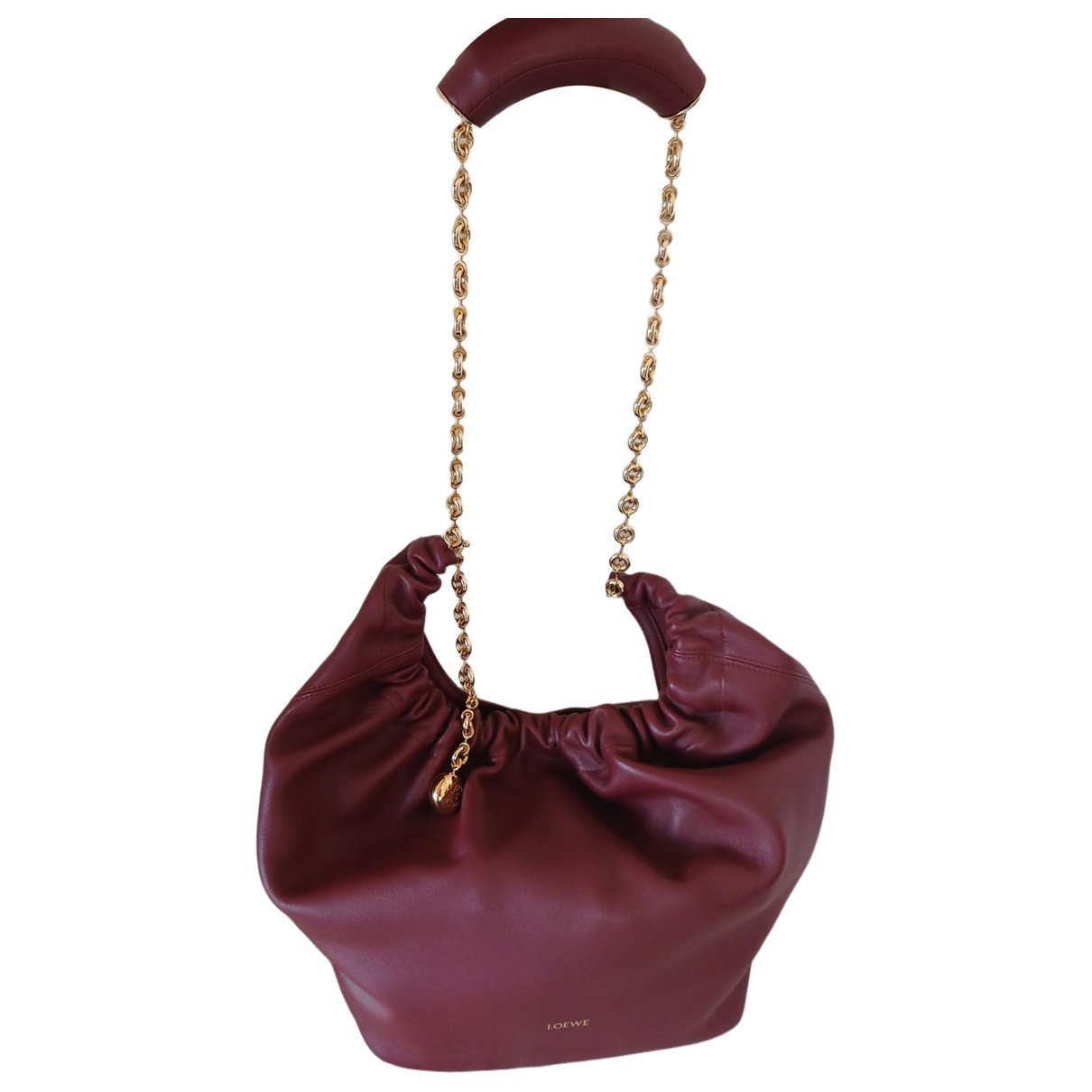 Squeeze leather handbag