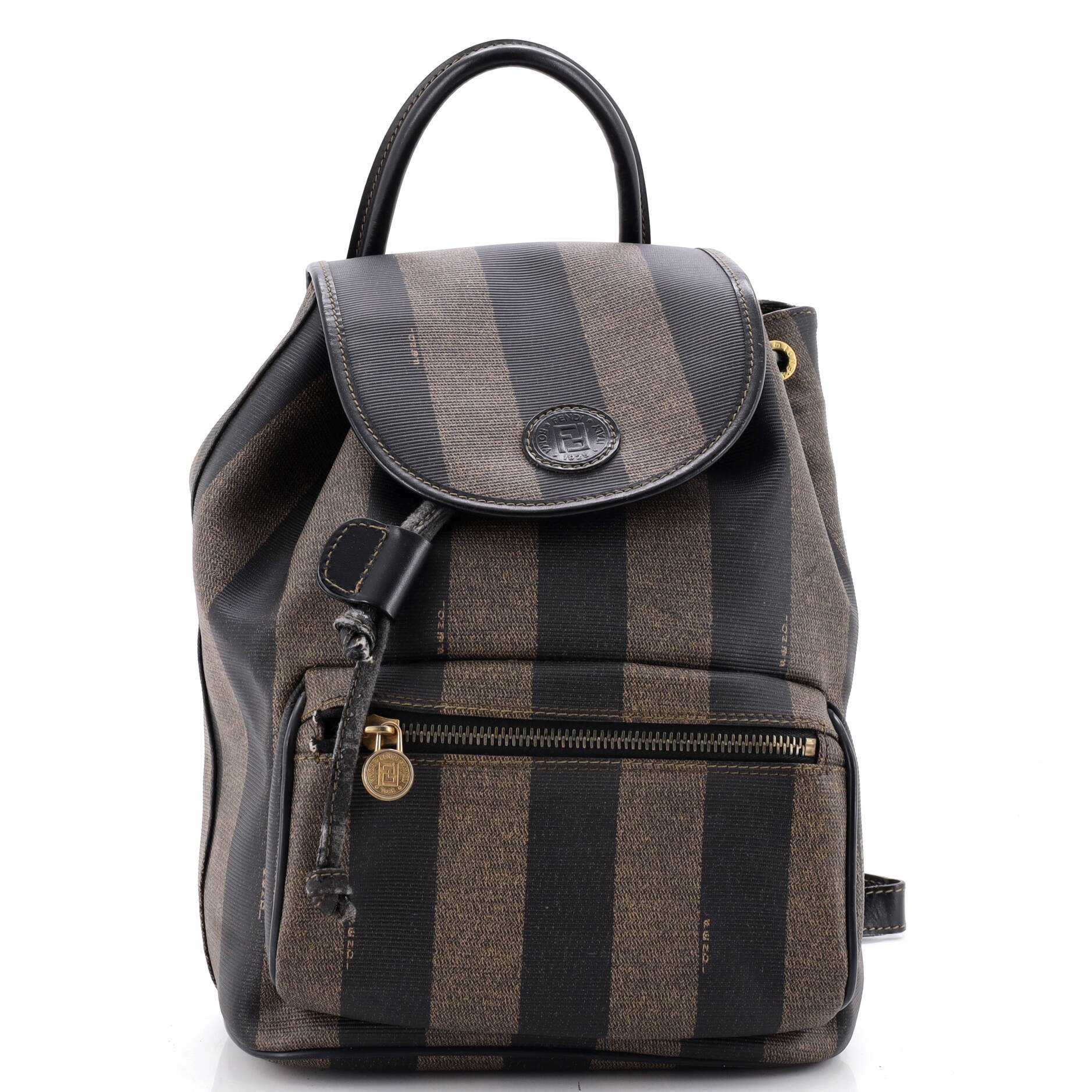 Pequin Front Pocket Backpack Coated Canvas Medium
