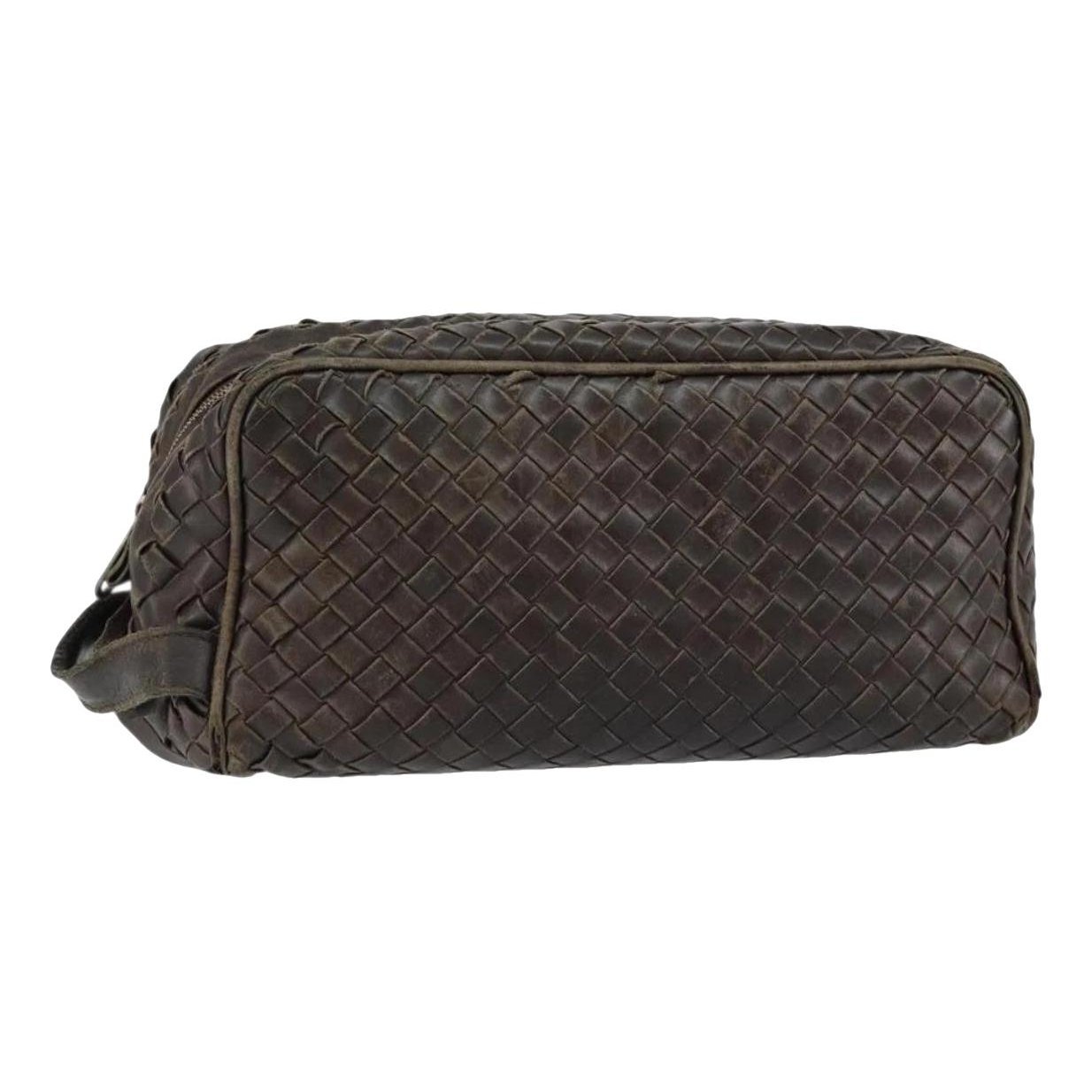 Leather clutch bag
