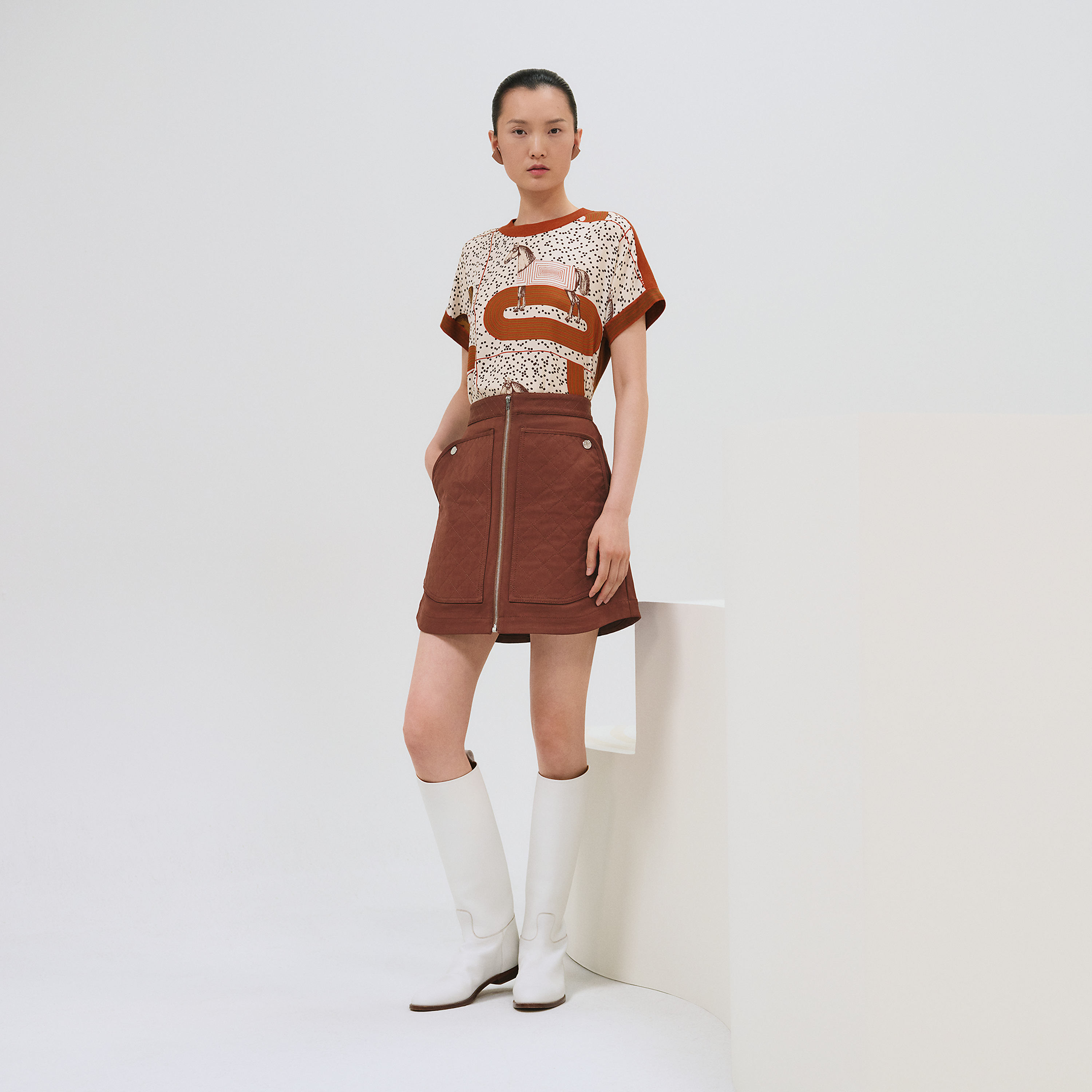 Miniskirt with equestrian details