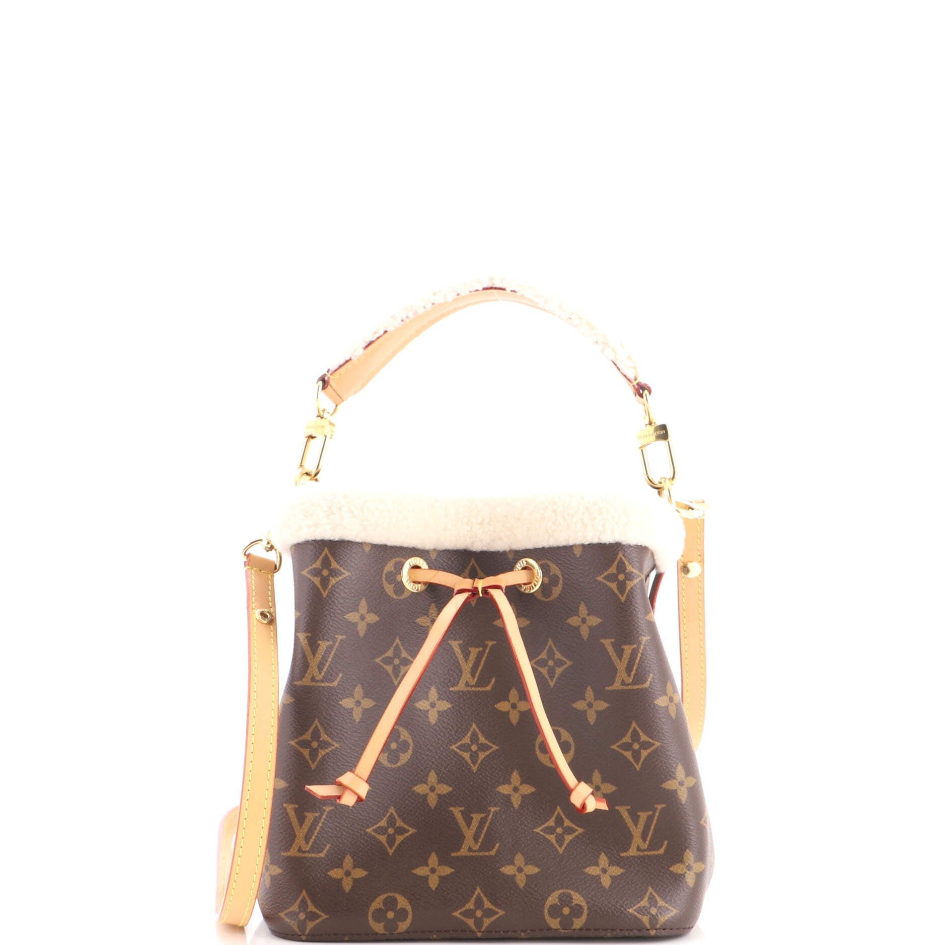 NeoNoe Handbag Monogram Canvas with Shearling BB
