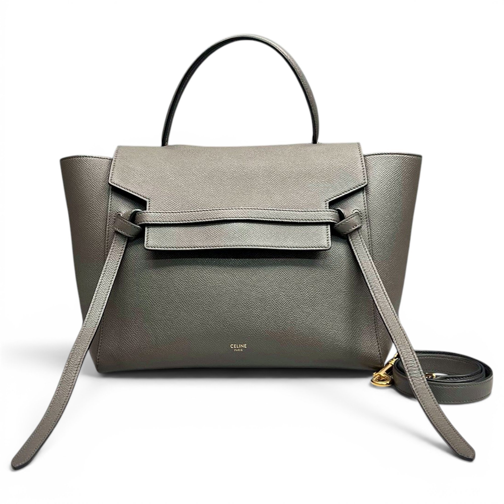 Belt leather handbag