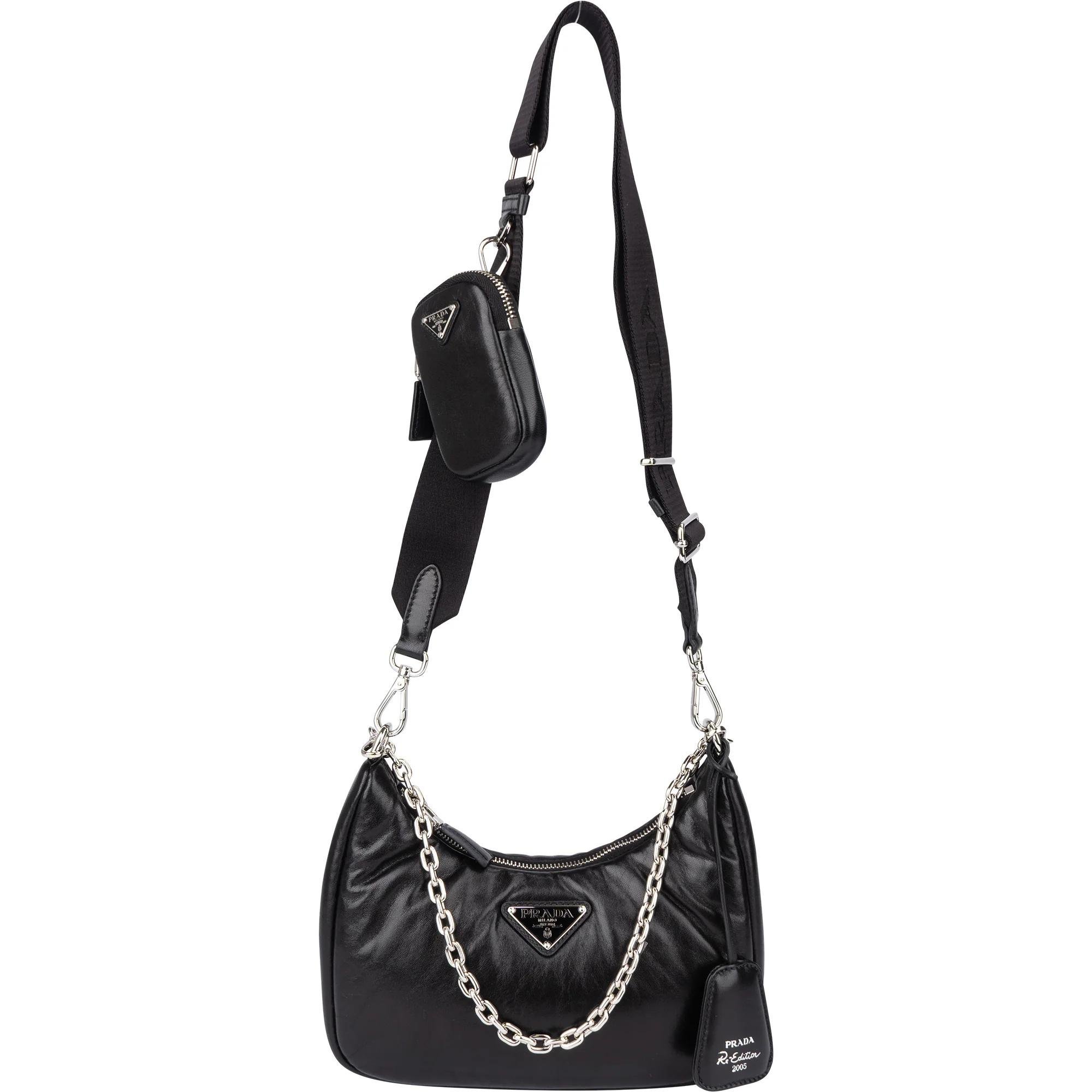 Re-edition leather crossbody bag