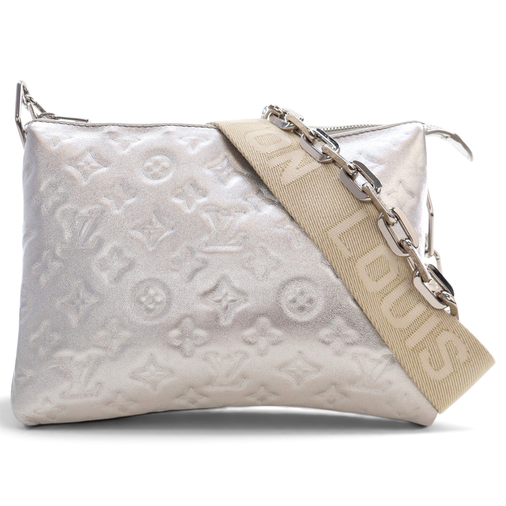 Coussin leather crossbody bag