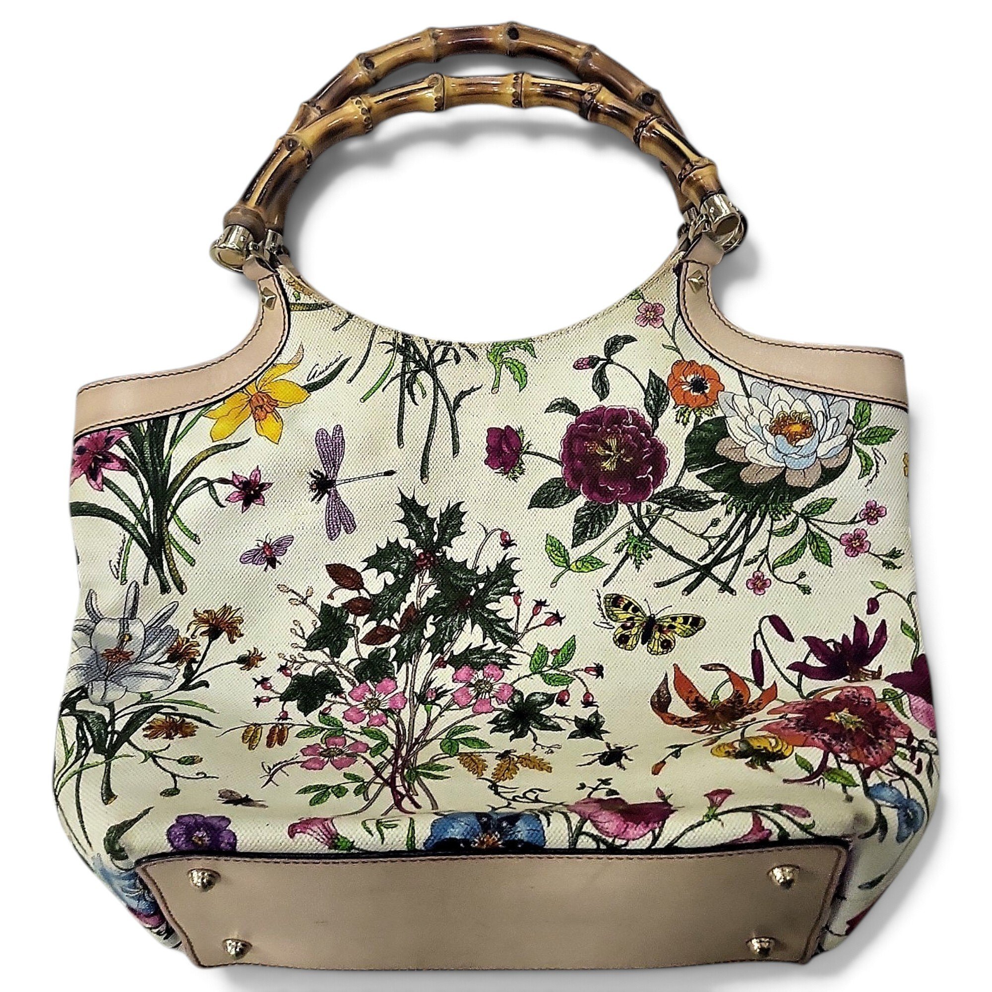 Bamboo Frame Satchel cloth handbag
