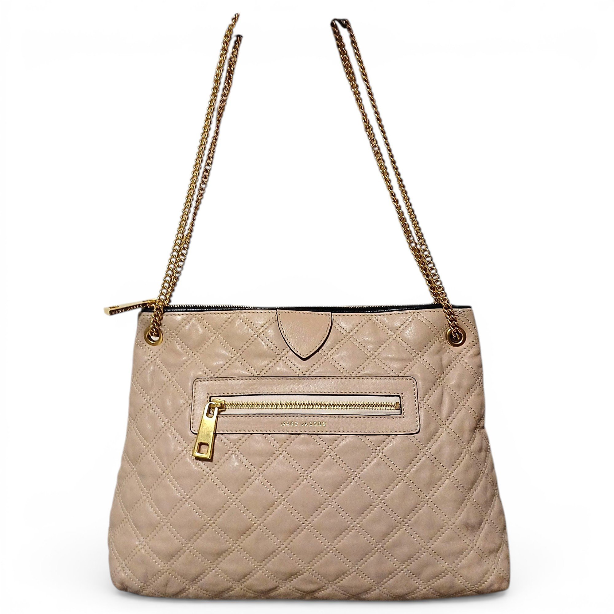 Single leather handbag