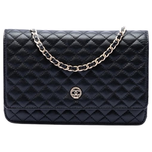 Wallet On Chain leather crossbody bag