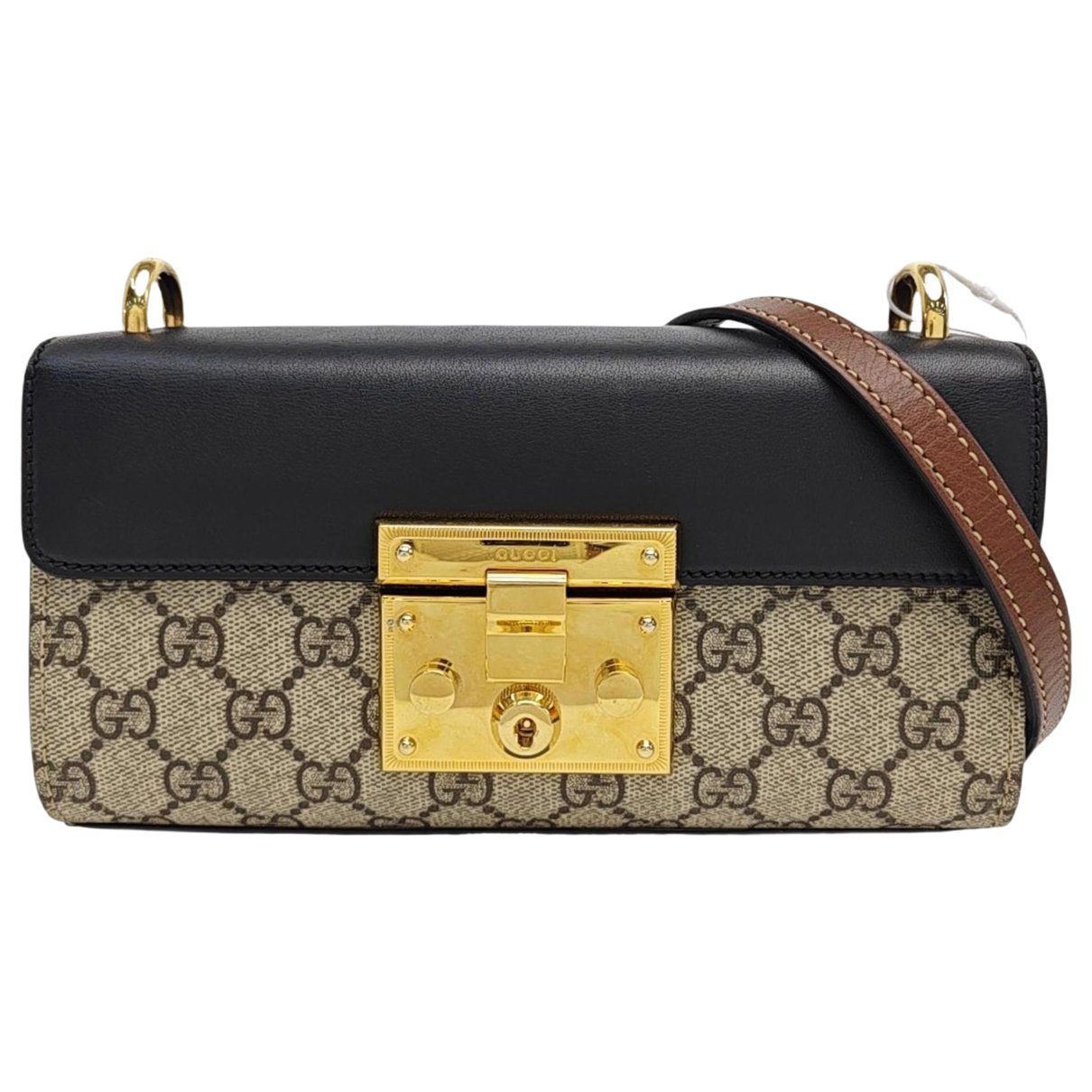 Padlock leather mini bag