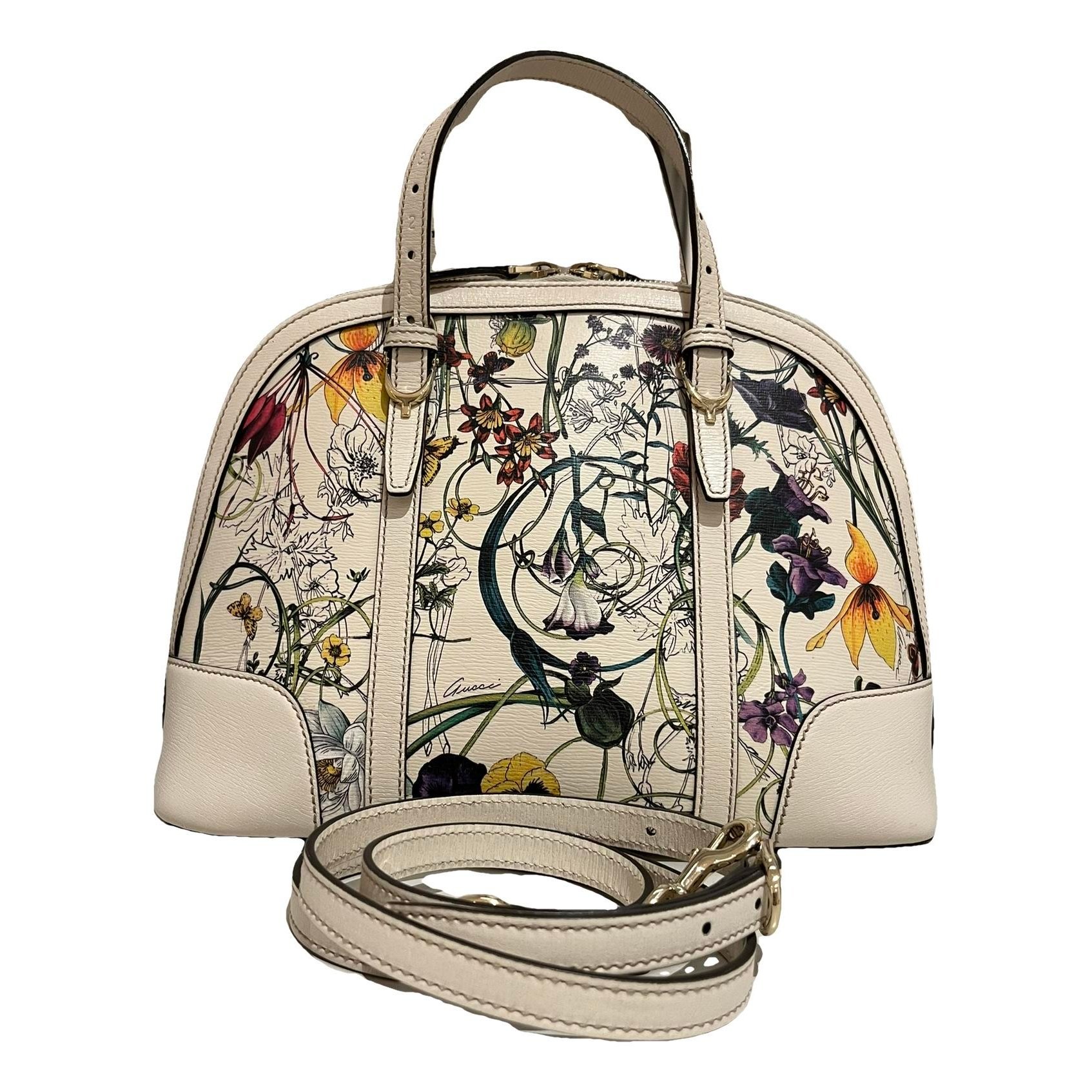 Ophidia Dome Top Handle leather handbag