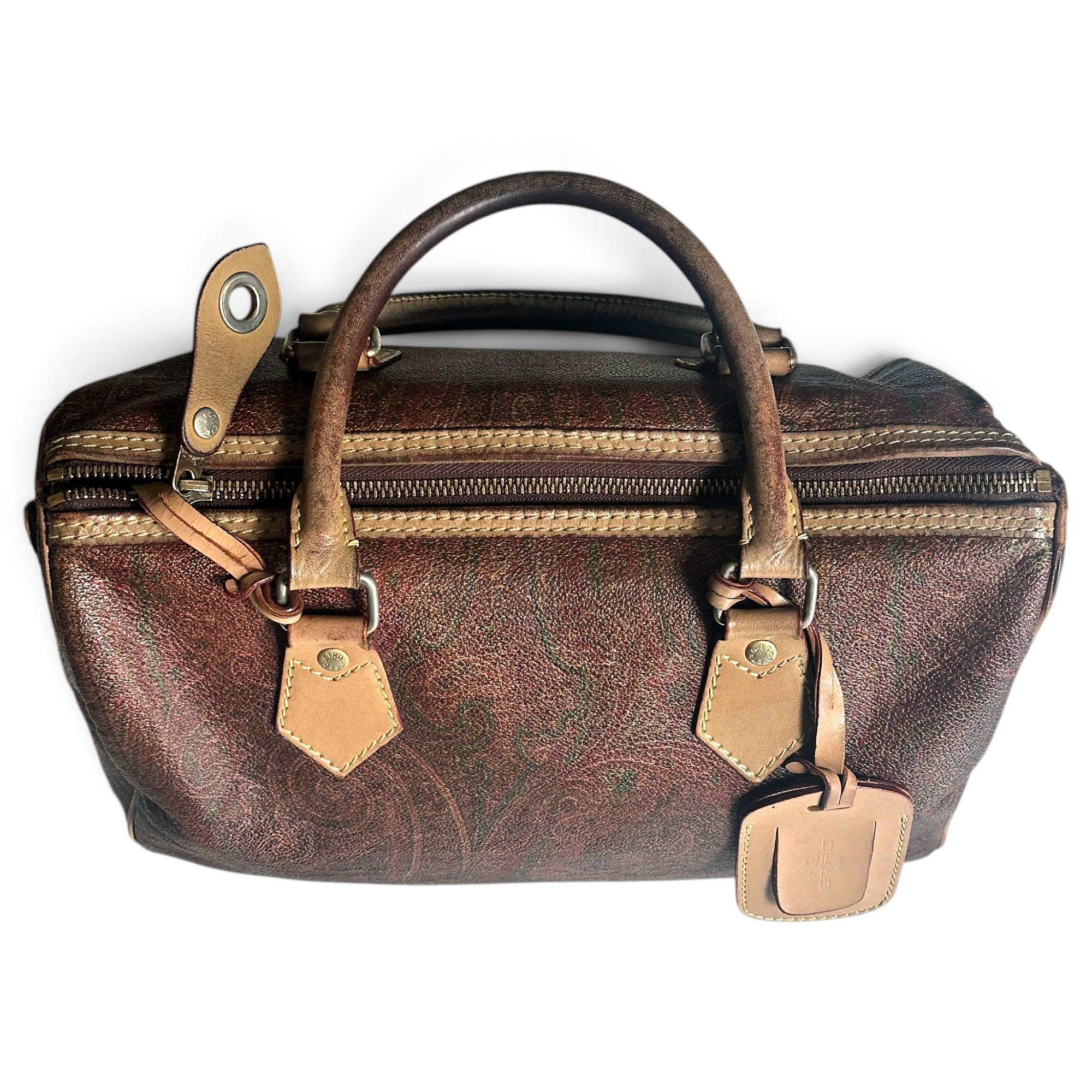 Leather bowling bag