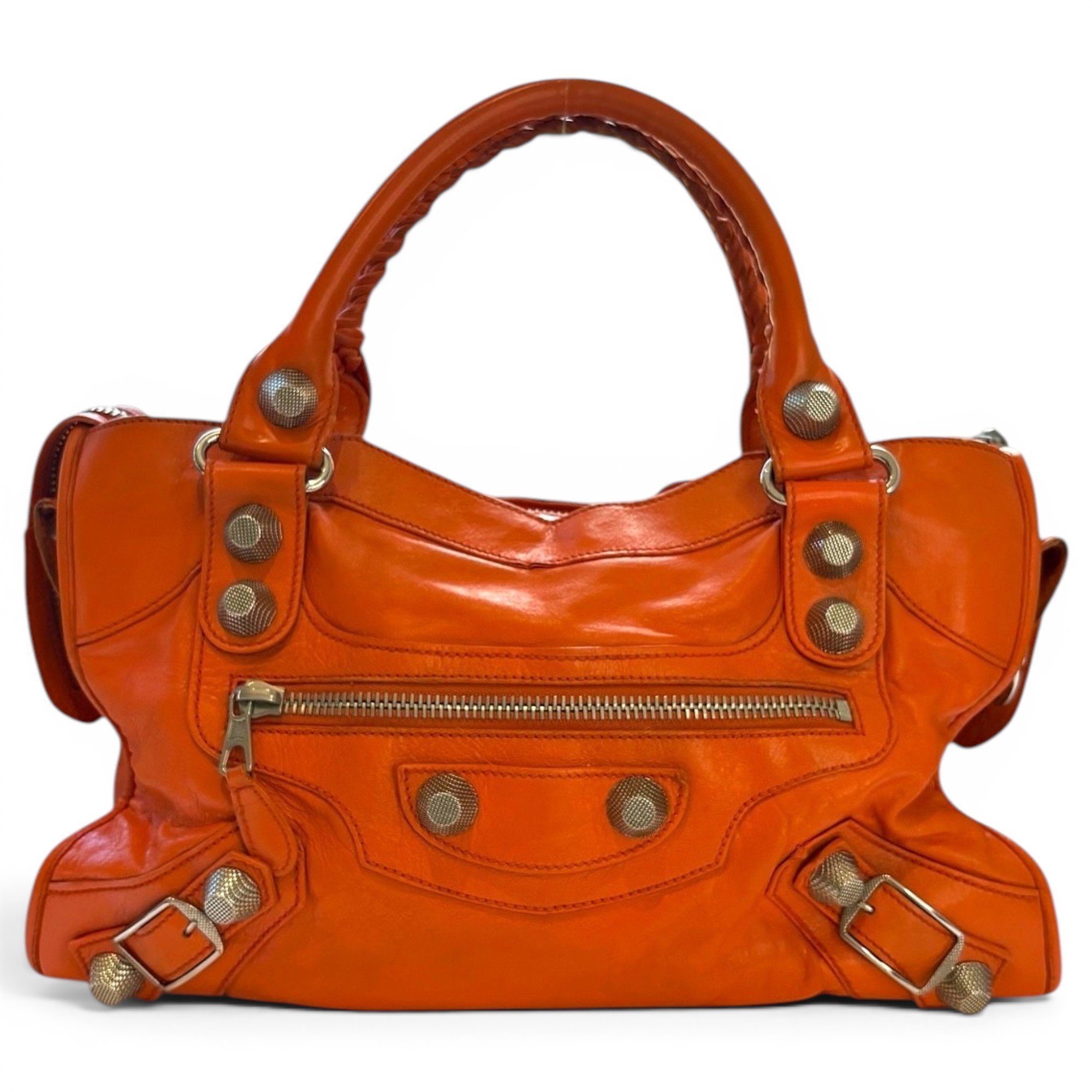 City leather handbag