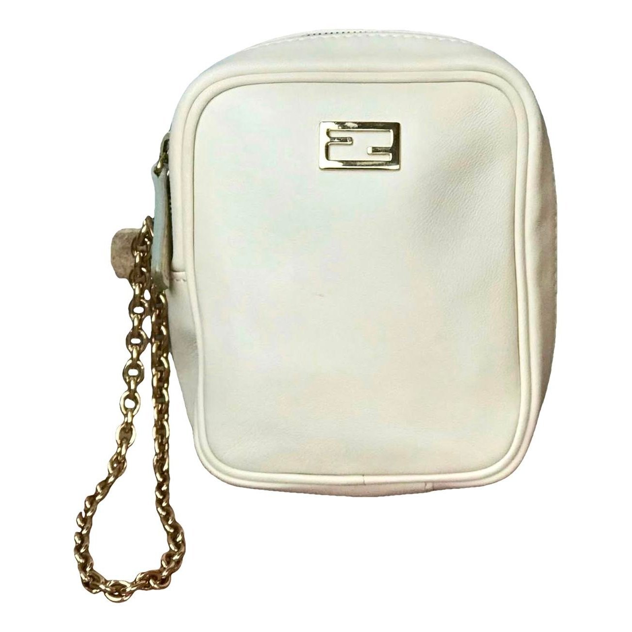 Leather clutch bag