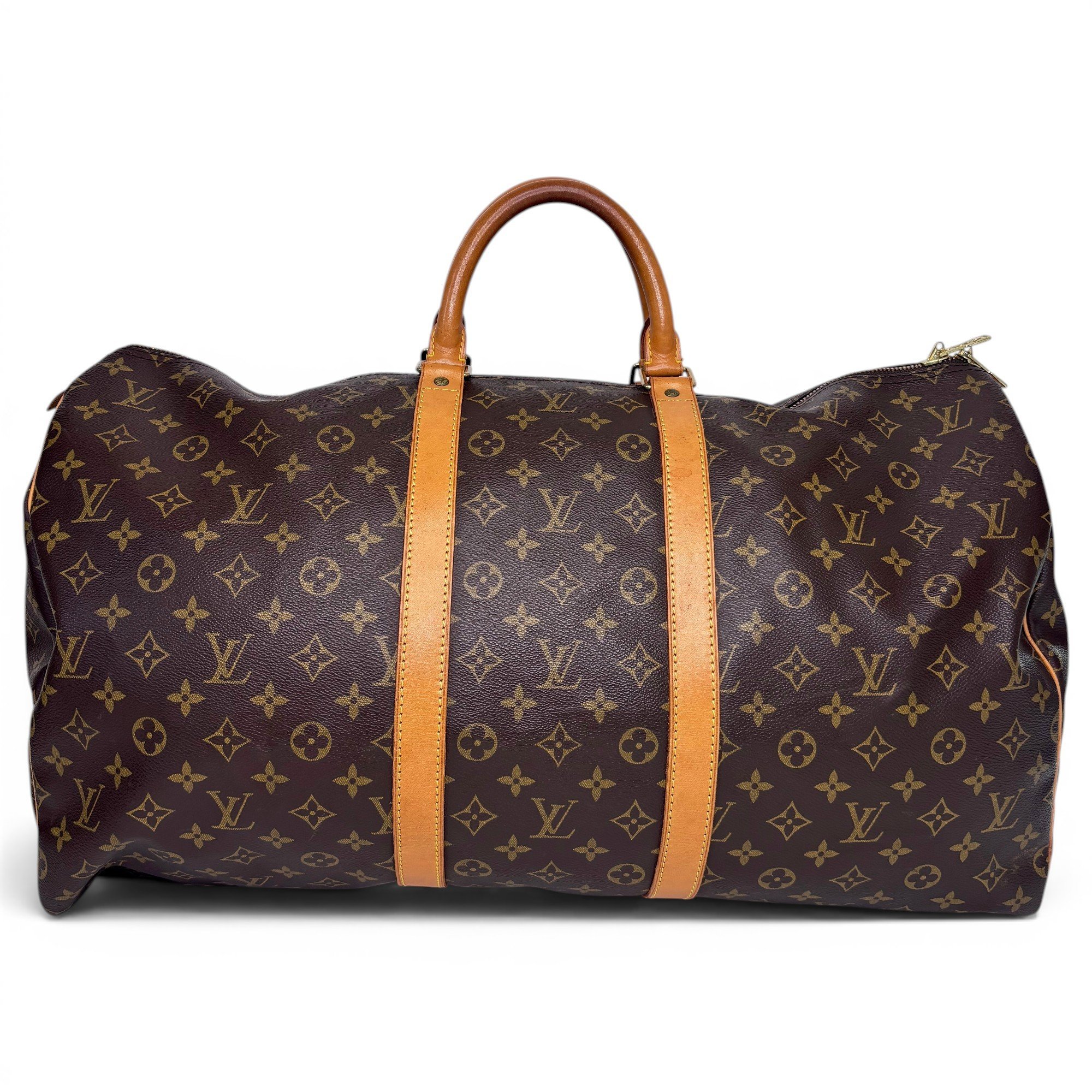 Keepall leather travel bag