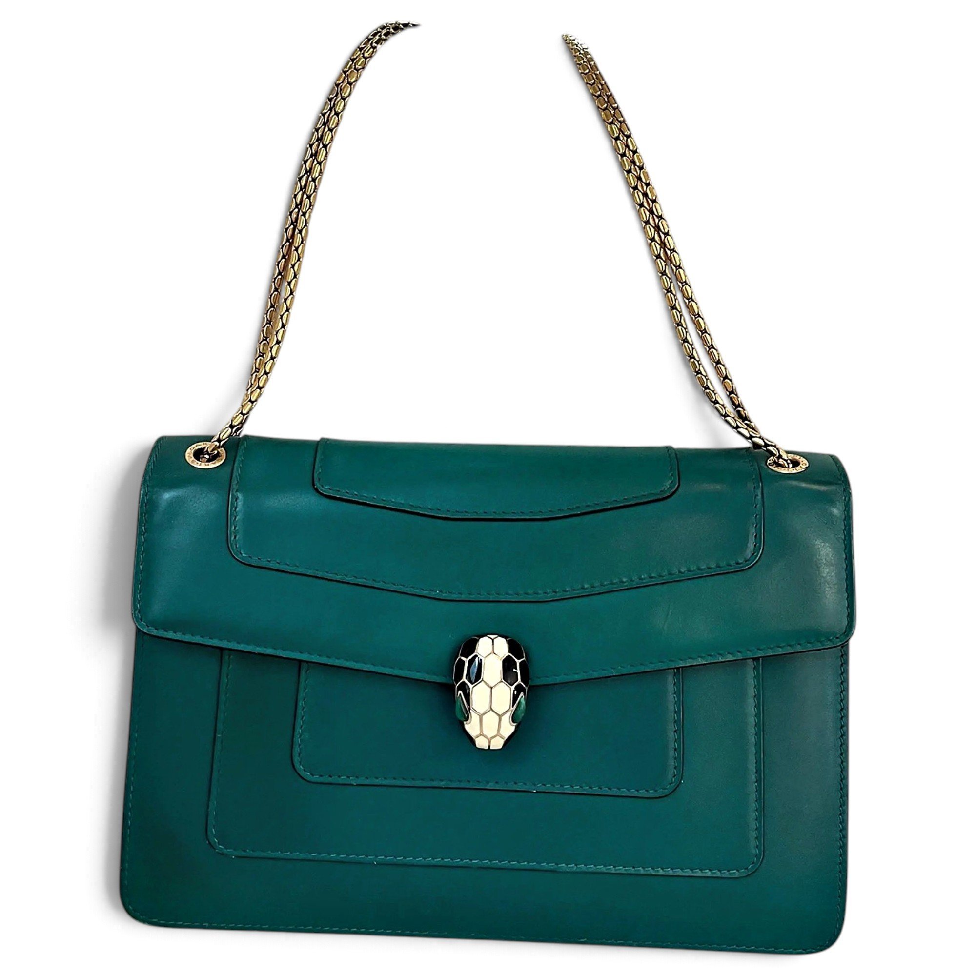 Serpenti leather handbag