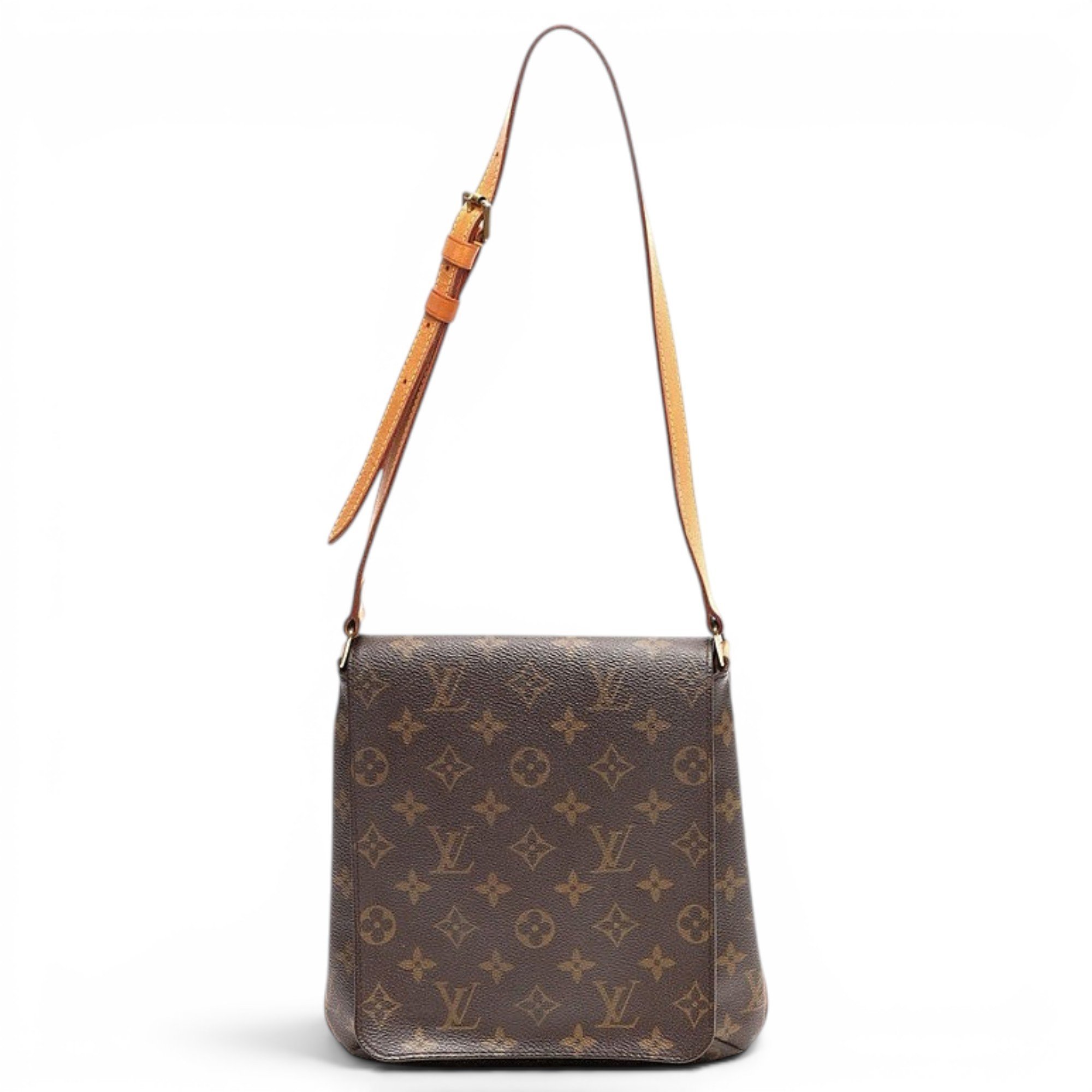Musette cloth handbag