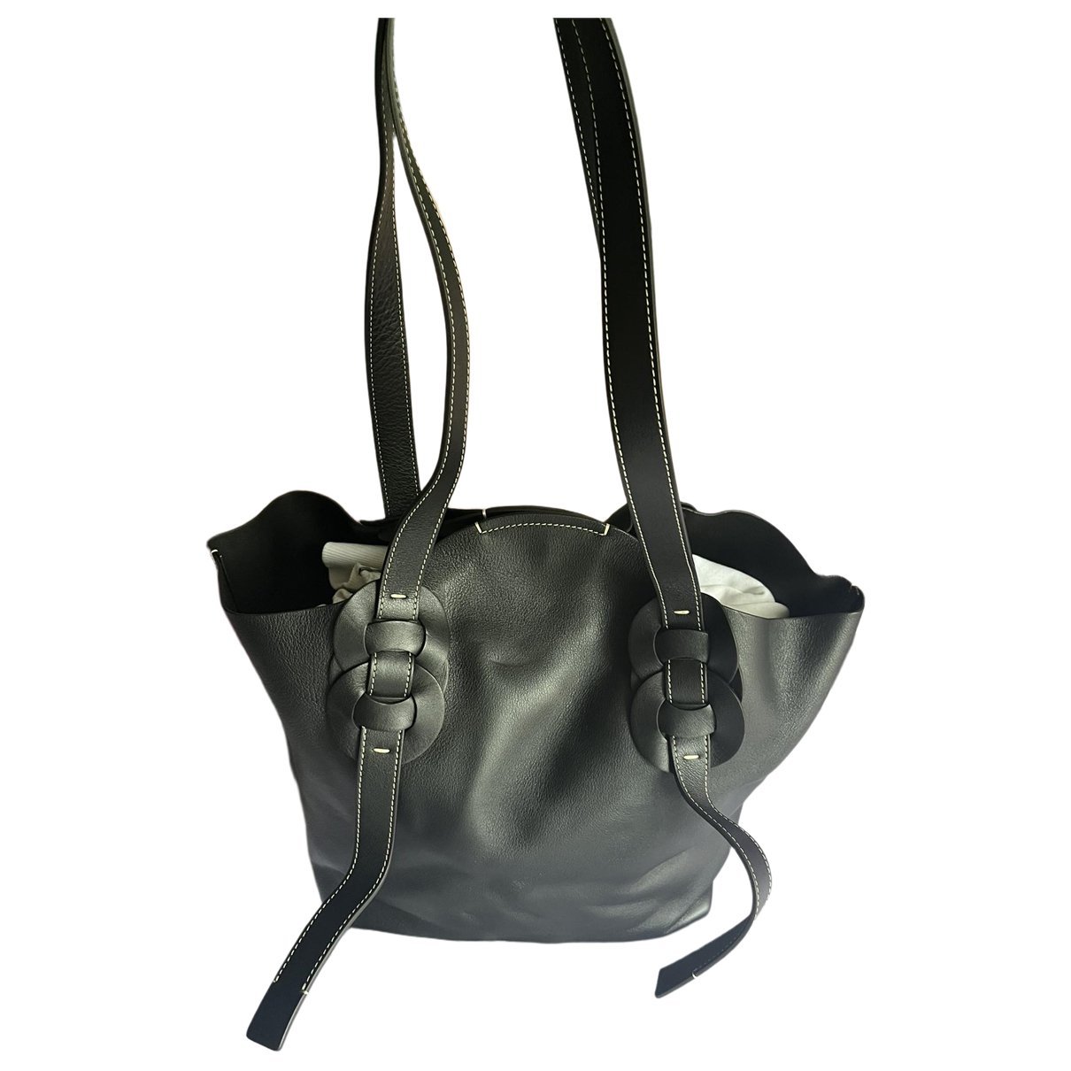 Leather tote