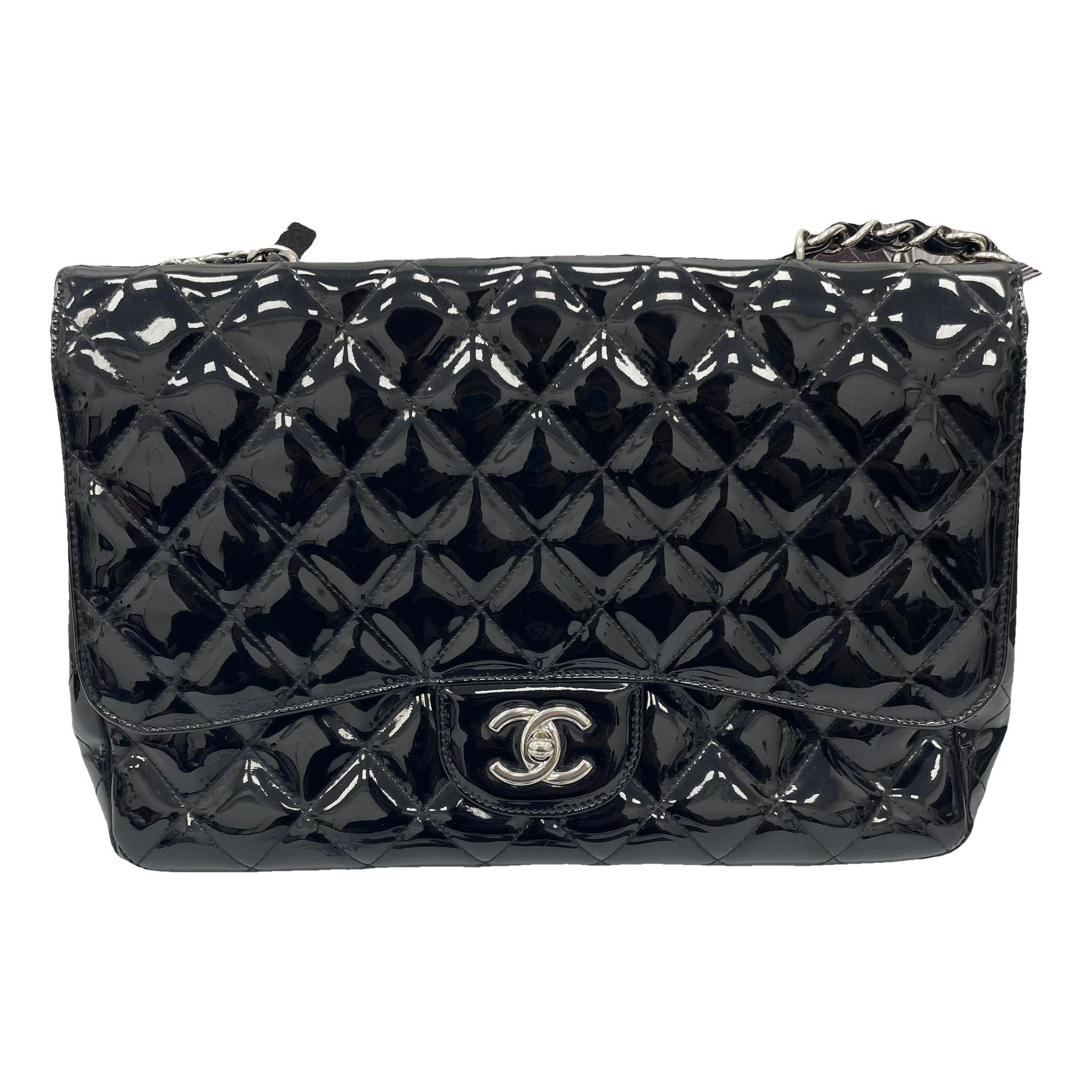 Patent leather handbag