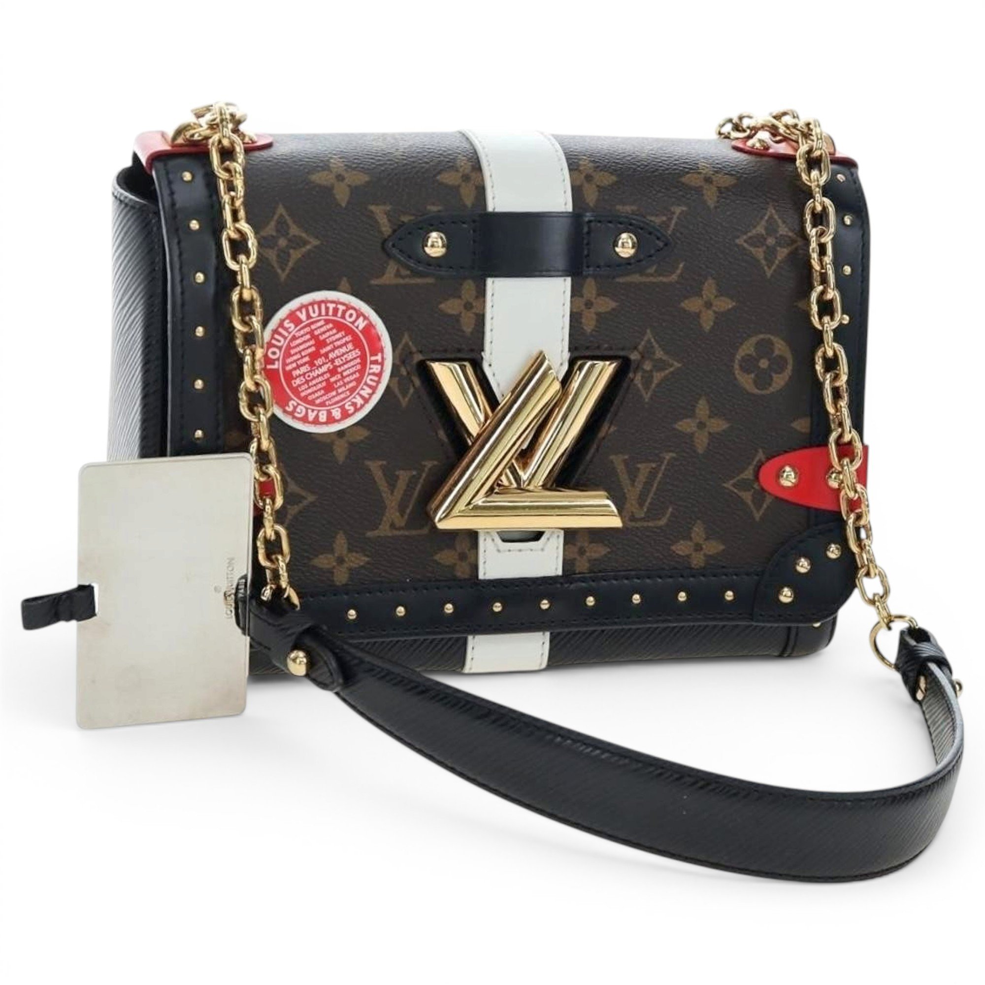 Twist leather handbag