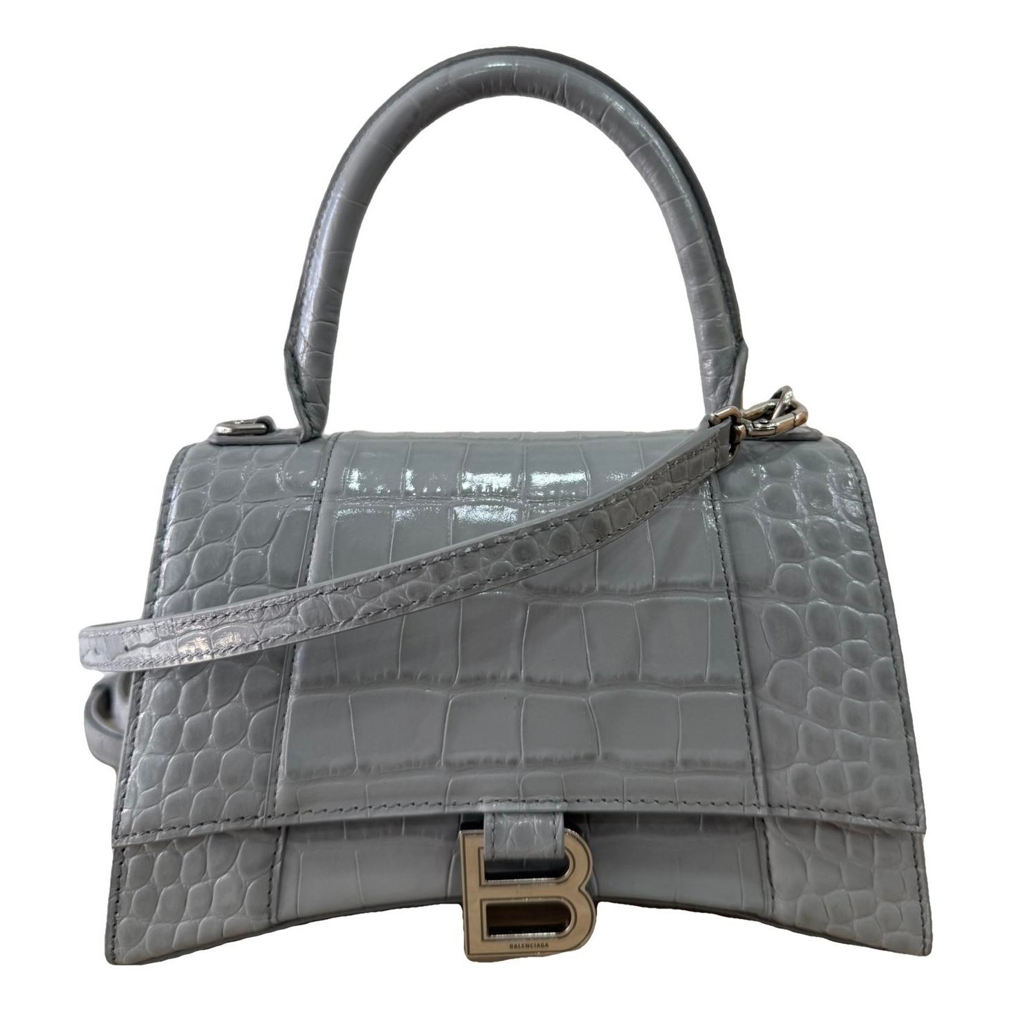 Hourglass leather crossbody bag