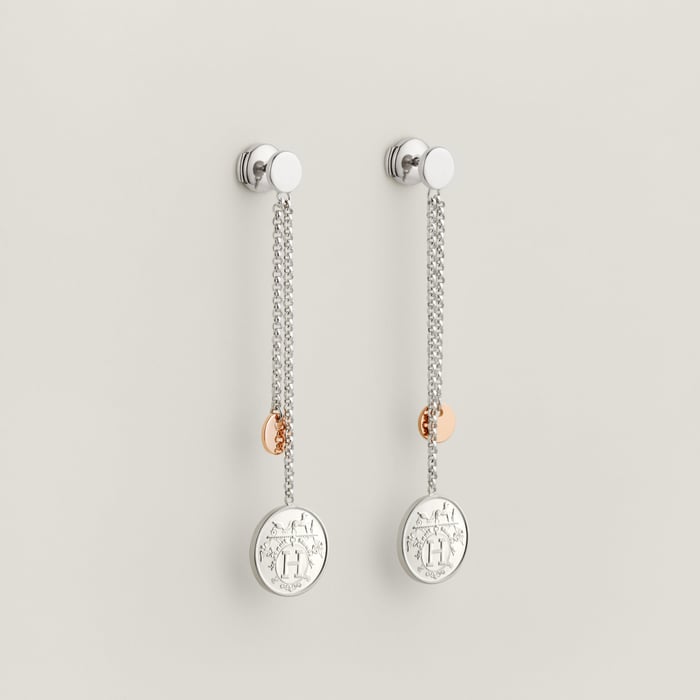 Sans Coloris Hermès Ex-libris Earrings, Small Model