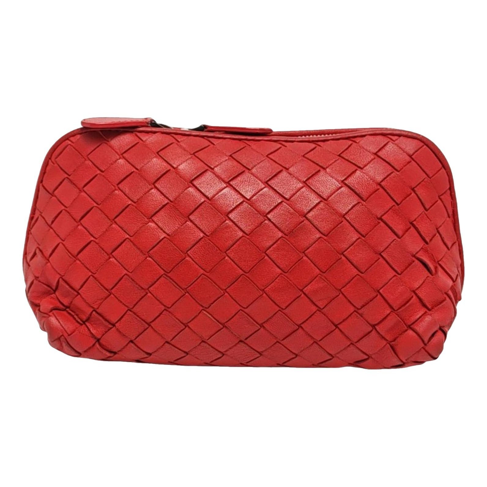 Olimpia leather clutch bag