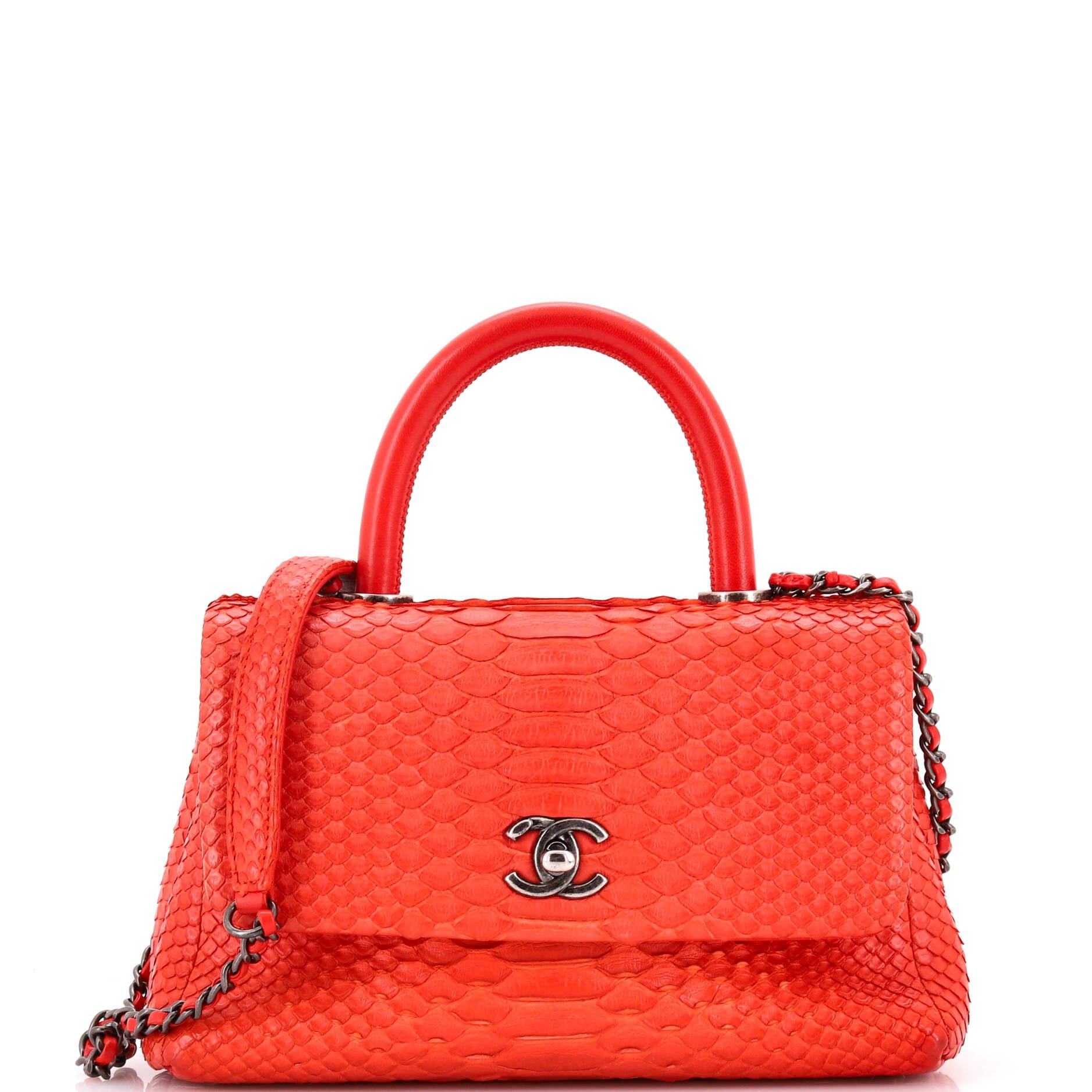 Chanel Coco Top Handle Bag Python Mini
