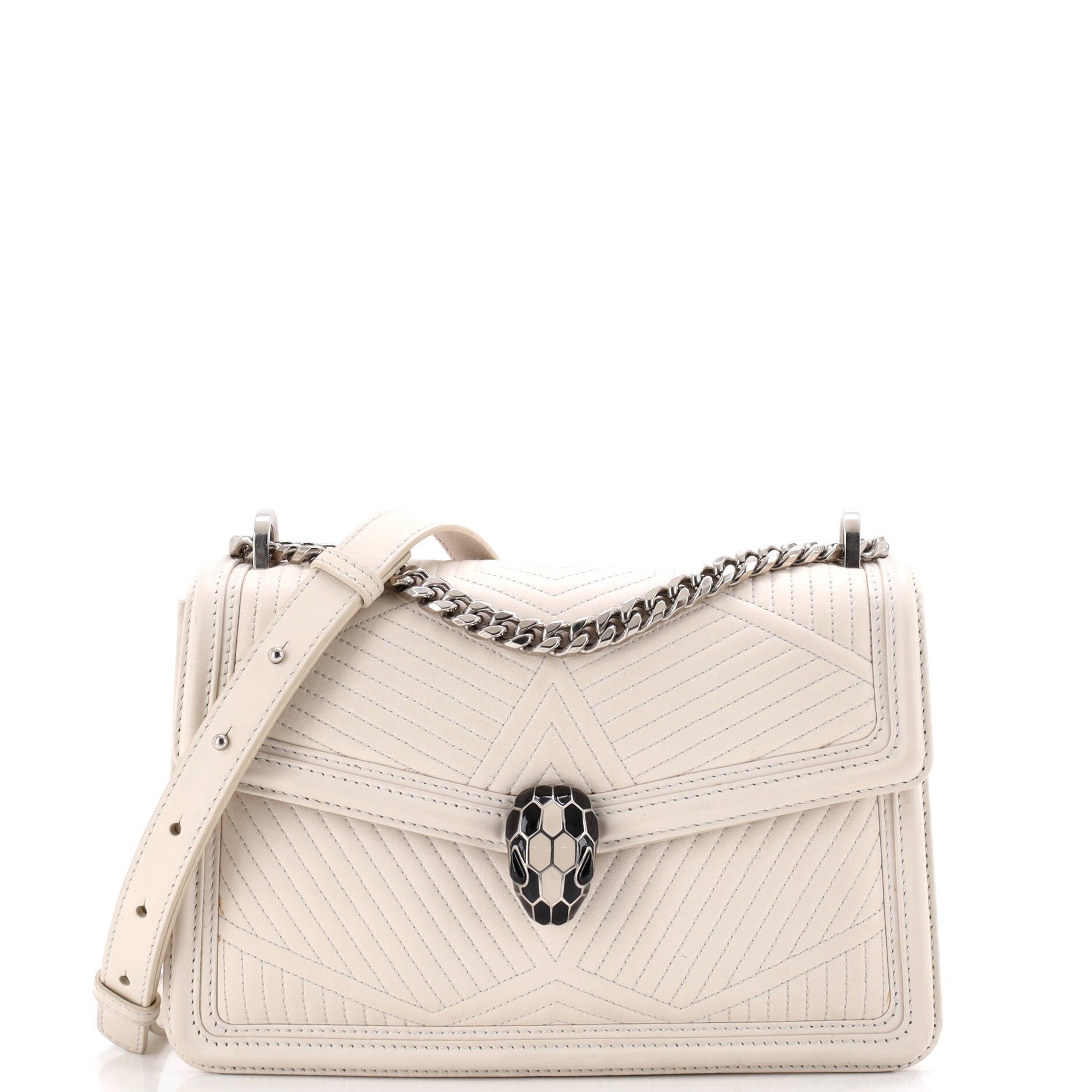 Serpenti Forever Shoulder Bag Quilted Leather Small