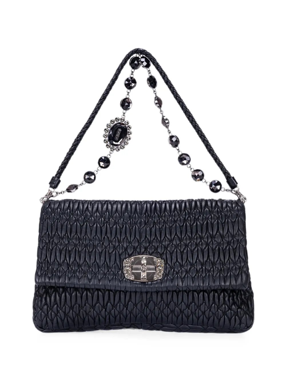 Miu Miu Iconic Crystal Cloqué matelassé crystal-embellished tote bag