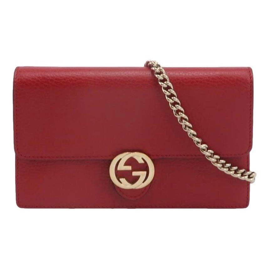 Interlocking leather crossbody bag