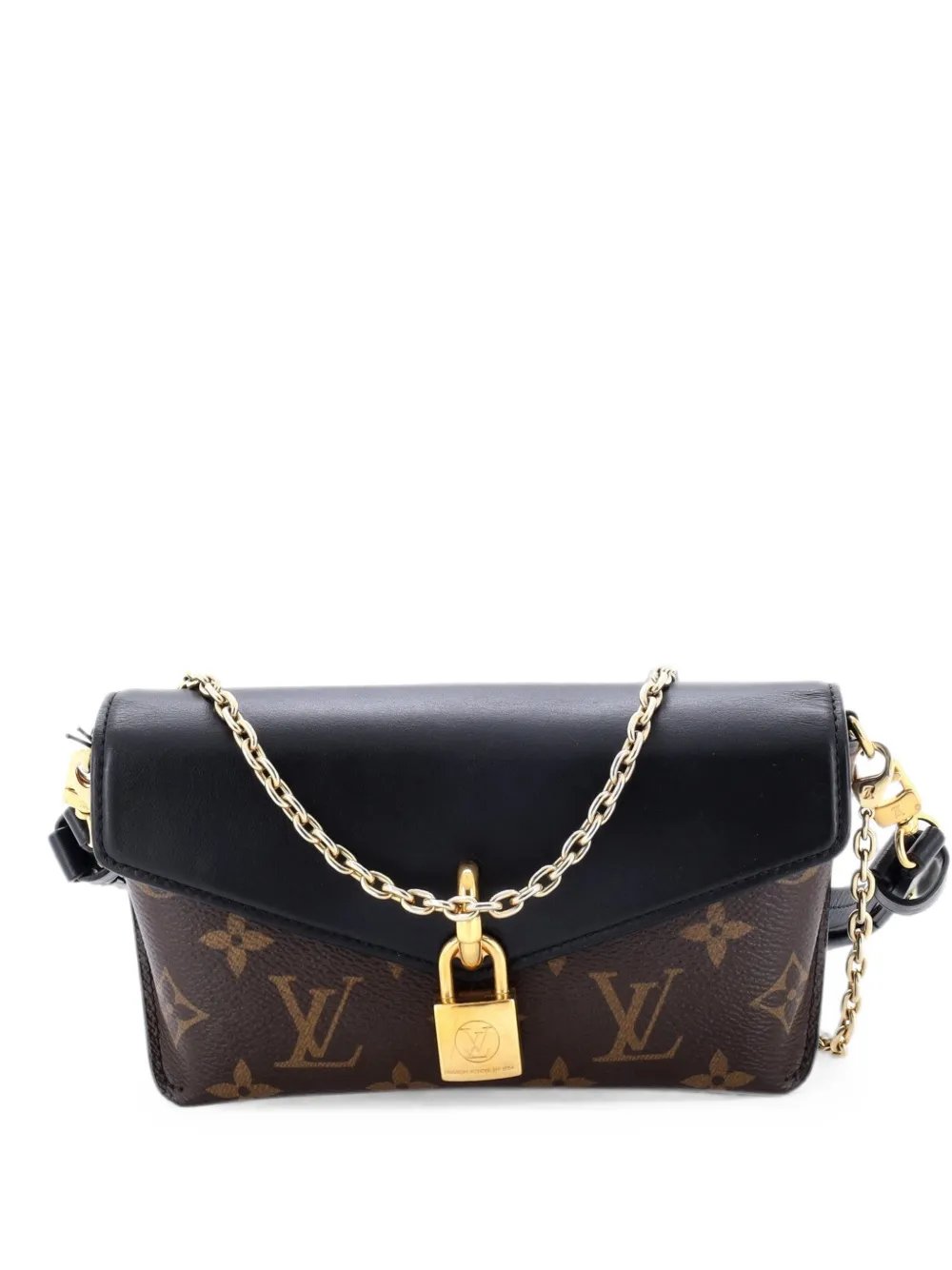 Padlock on Strap Handbag Monogram Canvas and Leather crossbody bag