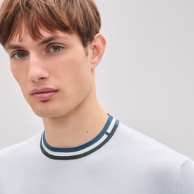 Pull col rond « rayures & twist »
