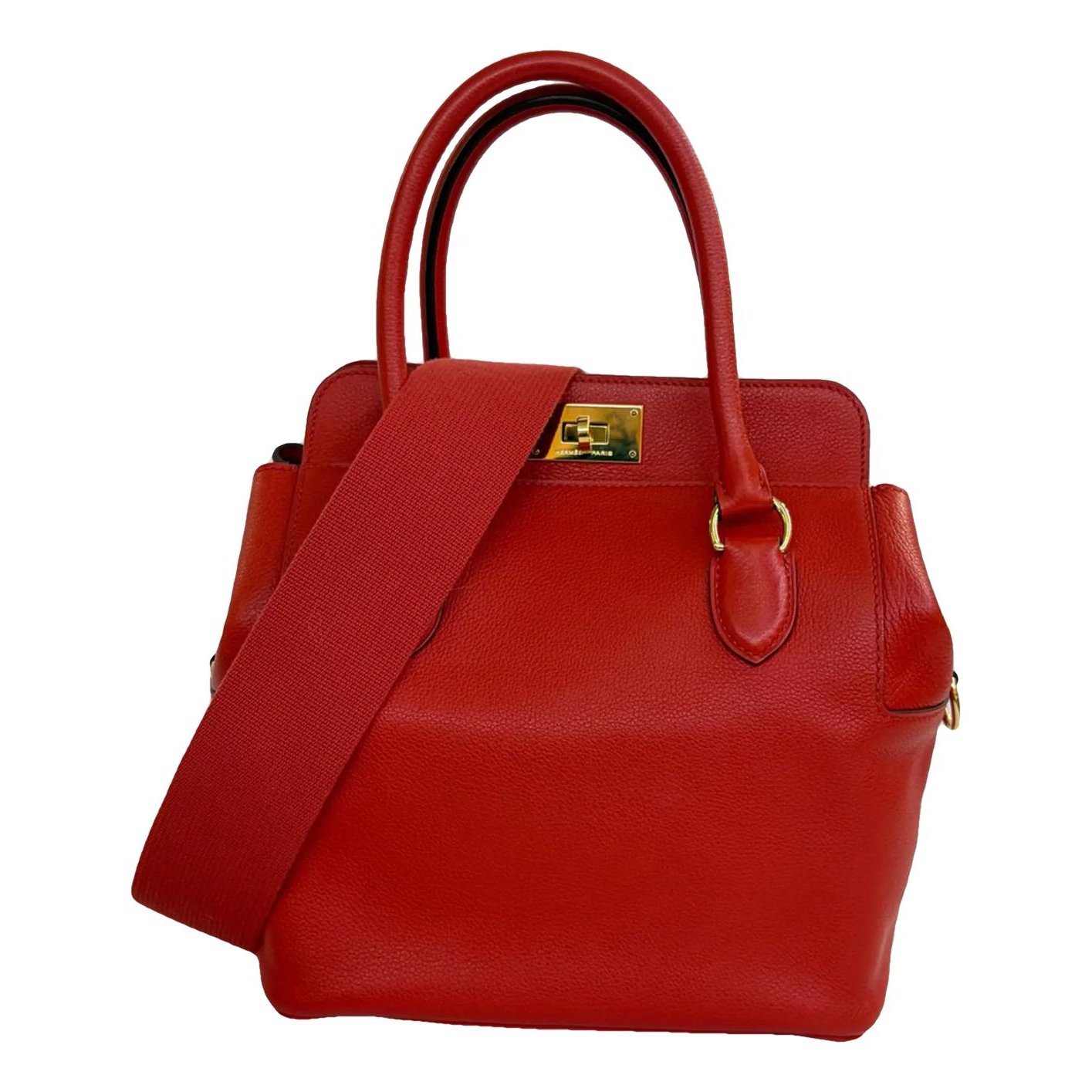 Toolbox leather handbag