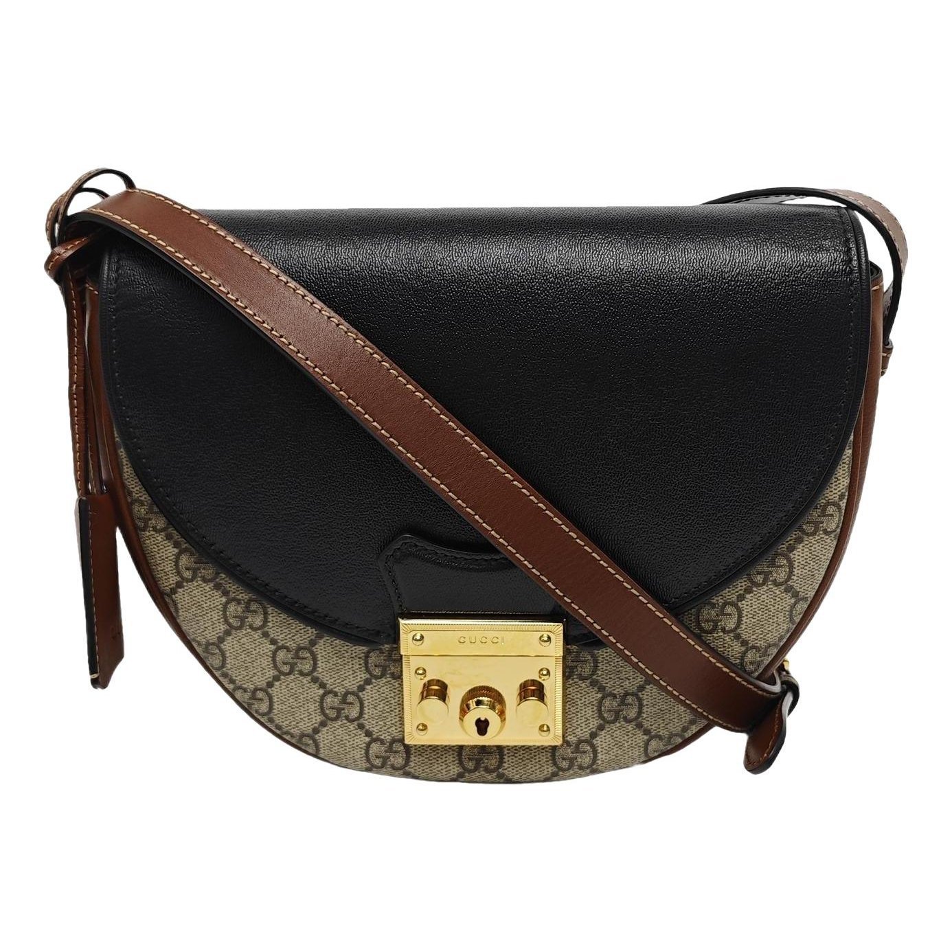 Padlock leather handbag