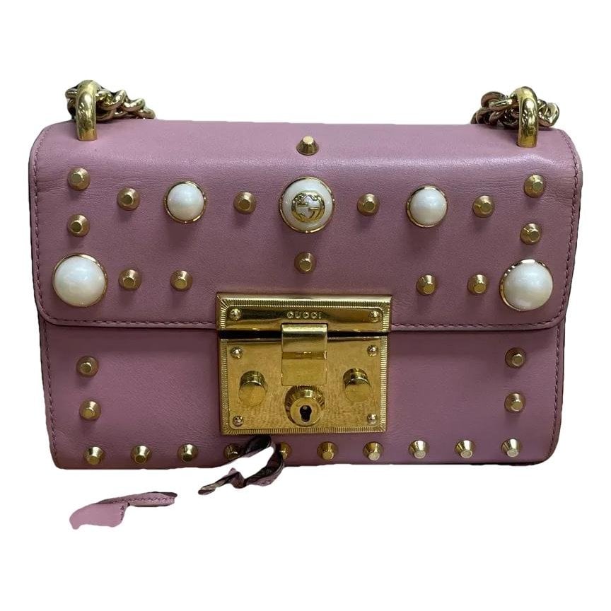 Padlock leather crossbody bag