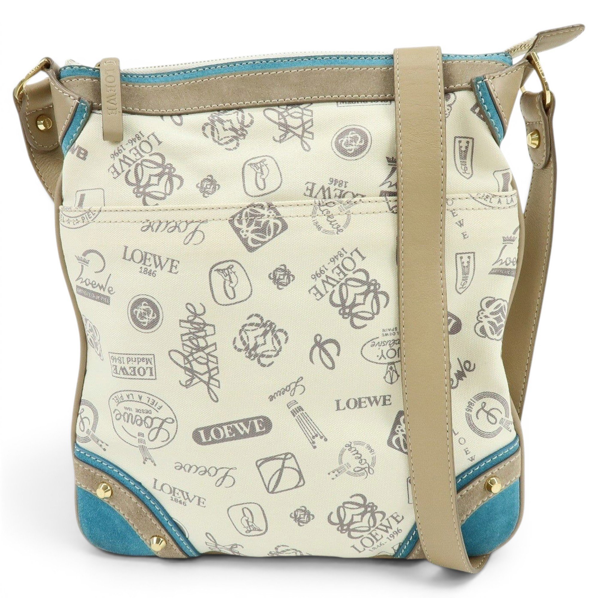 Anagram cloth crossbody bag
