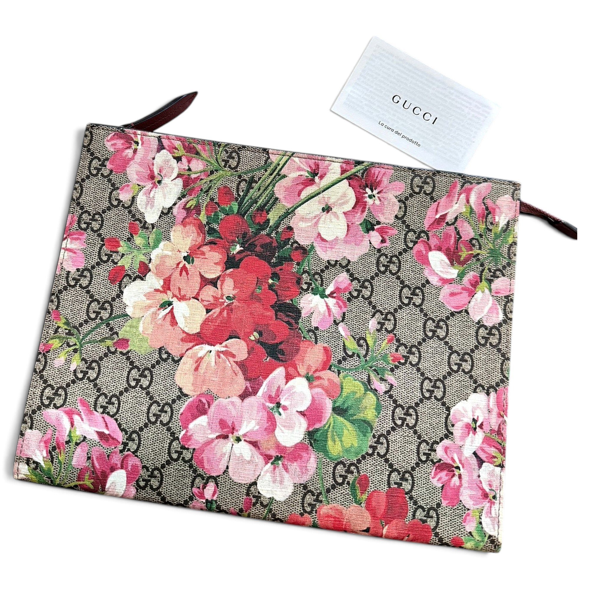 Leather clutch bag