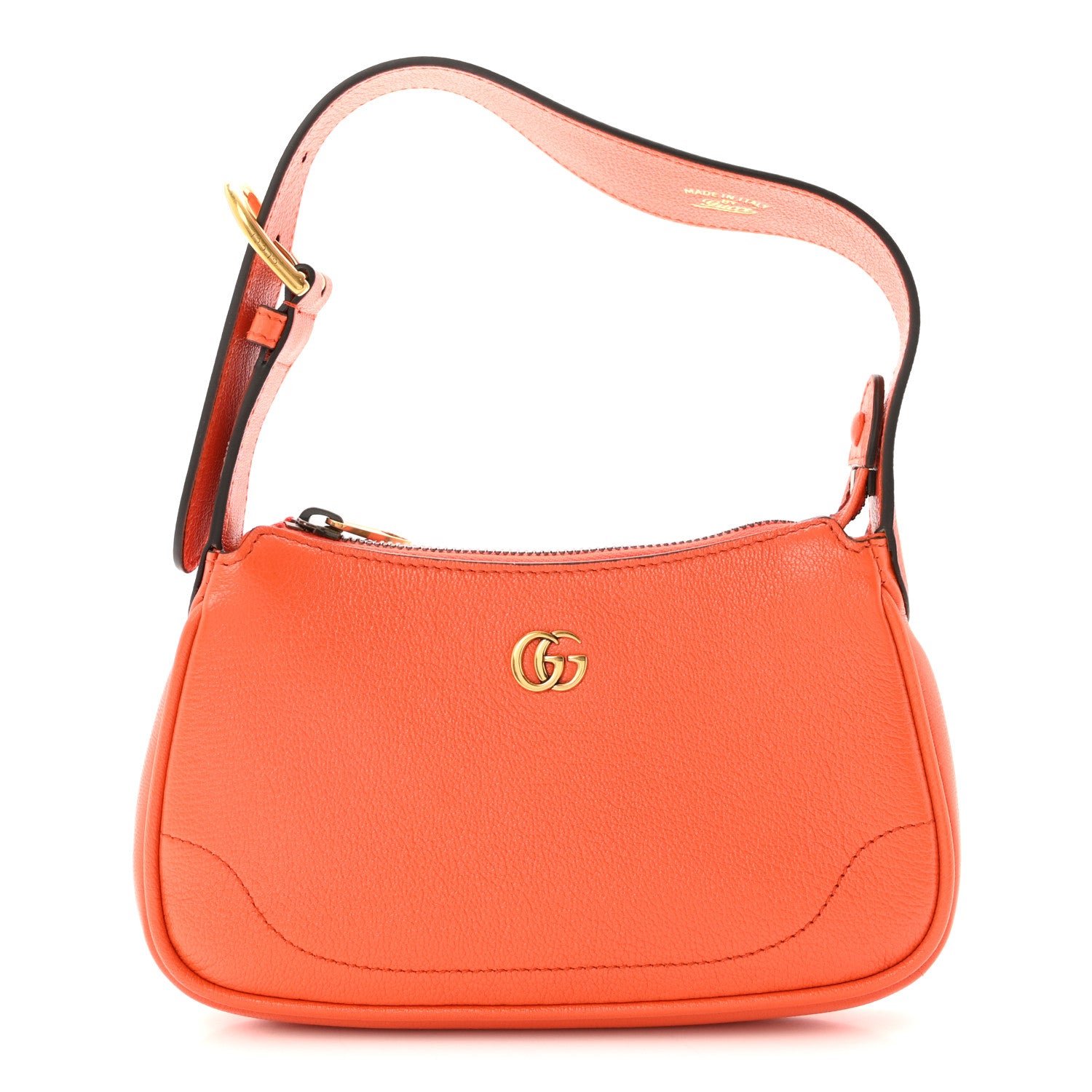 Gucci Goatskin Mini Aphrodite Shoulder Bag Orange