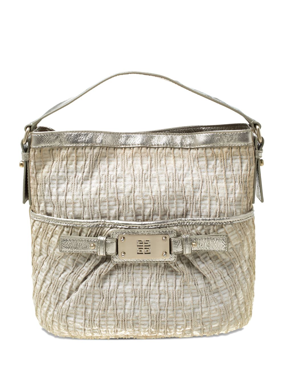 pleated canvas tote bag